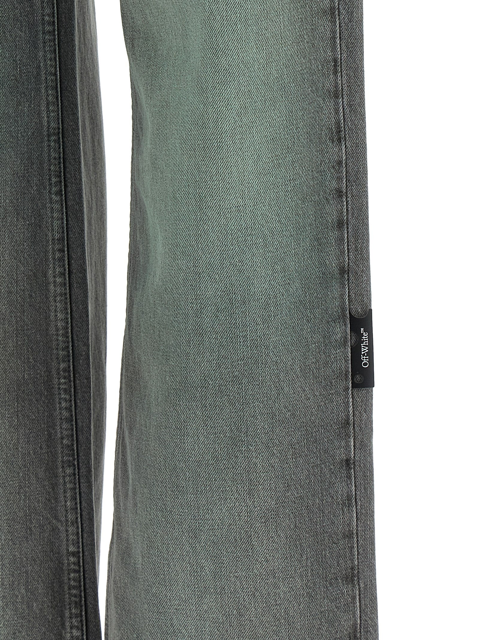 Off-White Gray Cotton Jeans Women's Denim