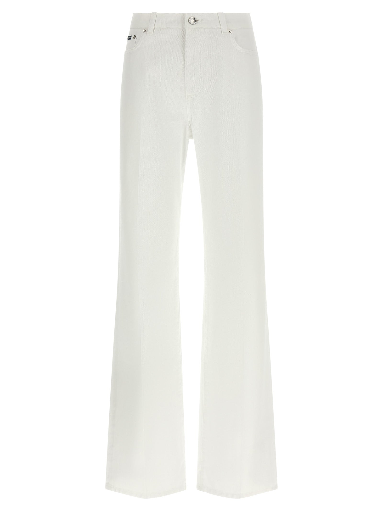 Dolce & Gabbana White Cotton Flared Women's Jeans