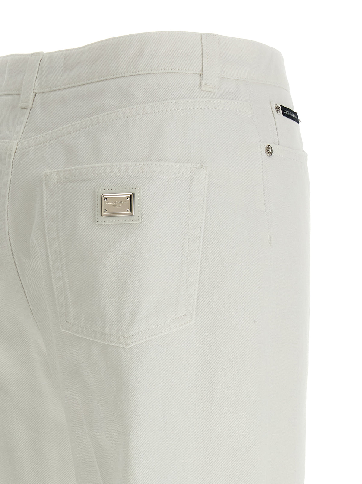 Dolce & Gabbana White Cotton Flared Women's Jeans