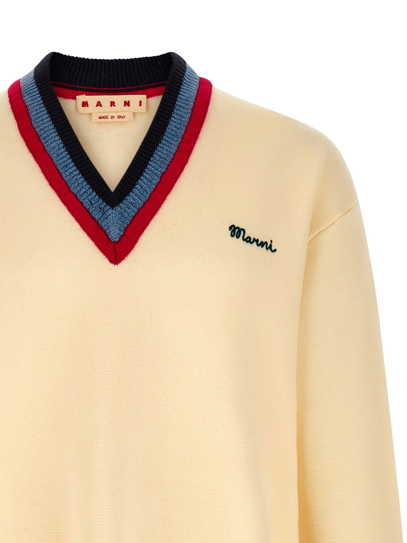 Marni Beige Virgin Wool Men's Cardigan