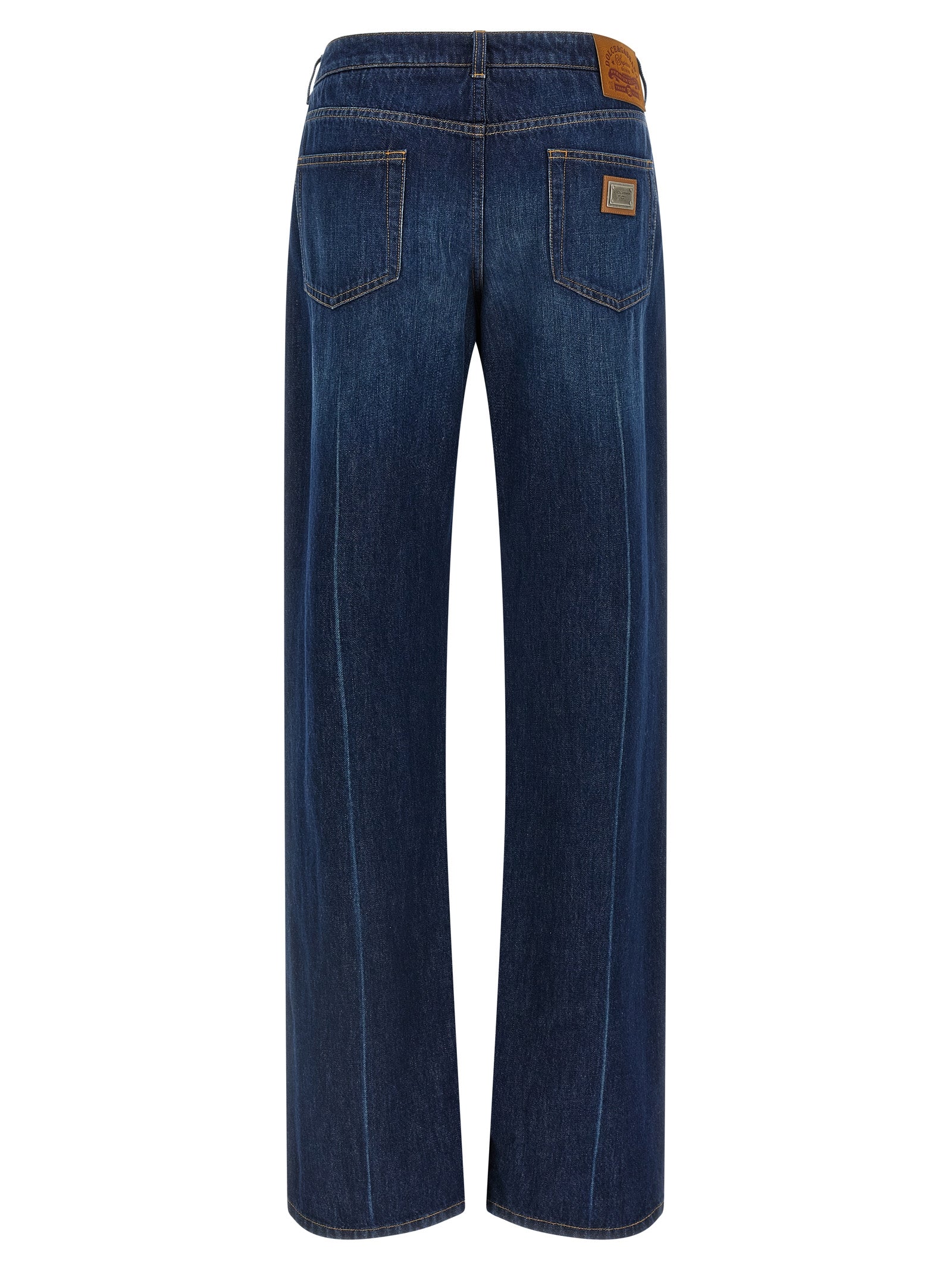 Dolce & Gabbana Blue Cotton Straight-Leg Women's Jeans
