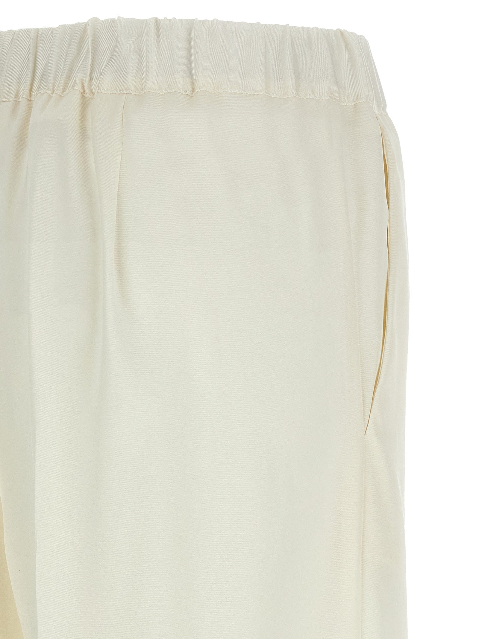P.A.R.O.S.H. White Polyester Casual Women's Pants