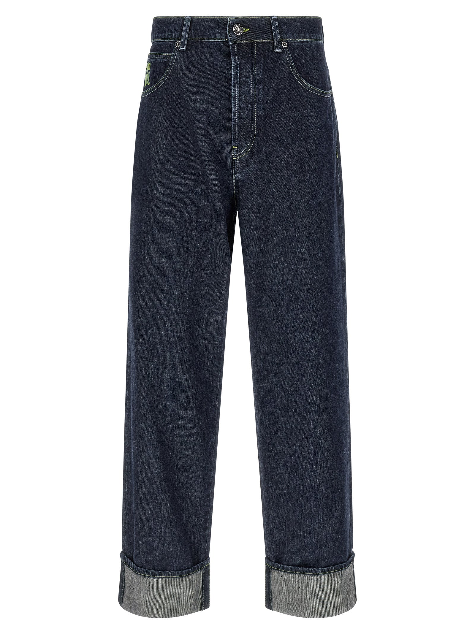 Marni Blue Cotton Straight-Leg Men's Jeans