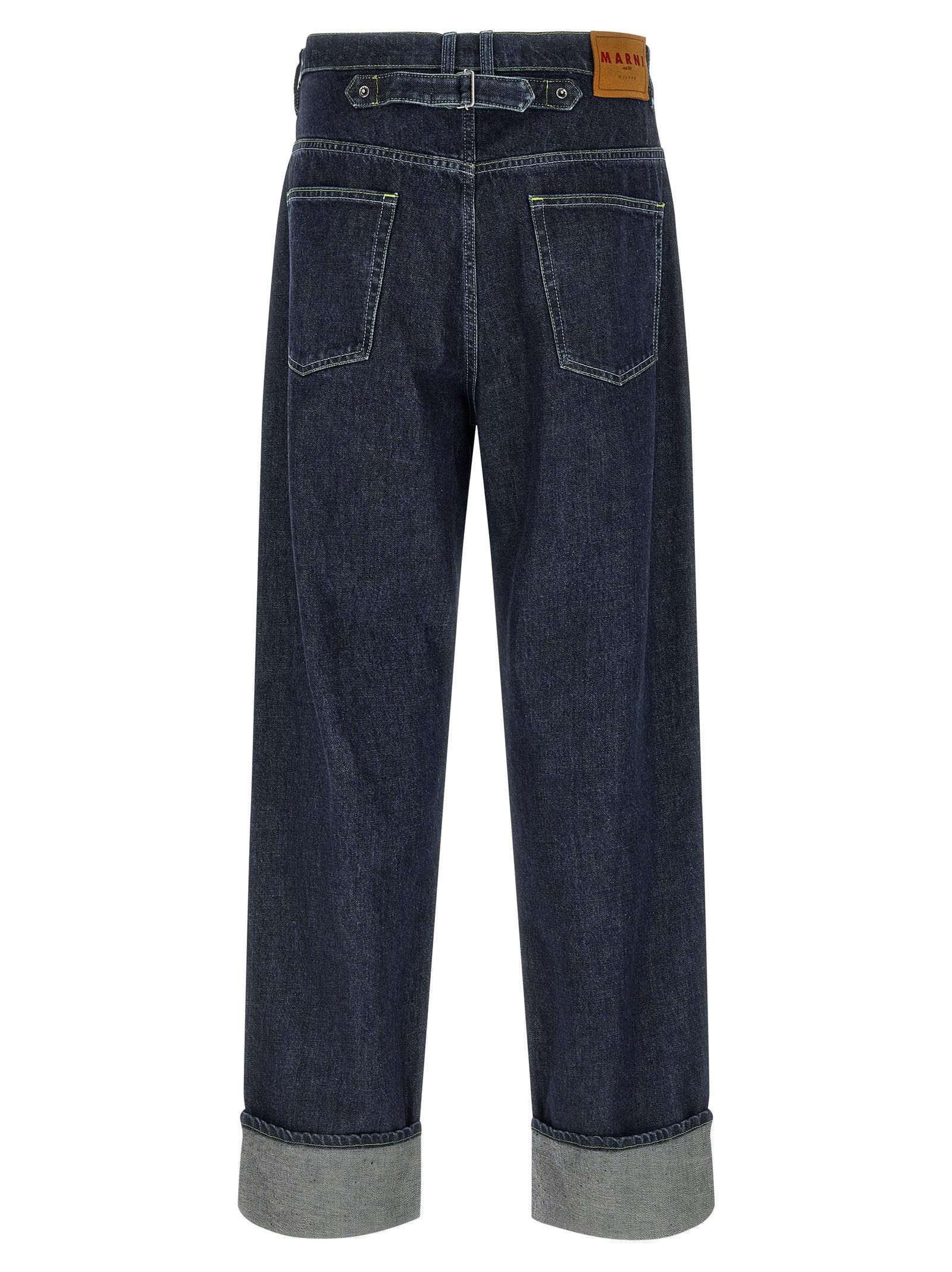 Marni Blue Cotton Straight-Leg Men's Jeans