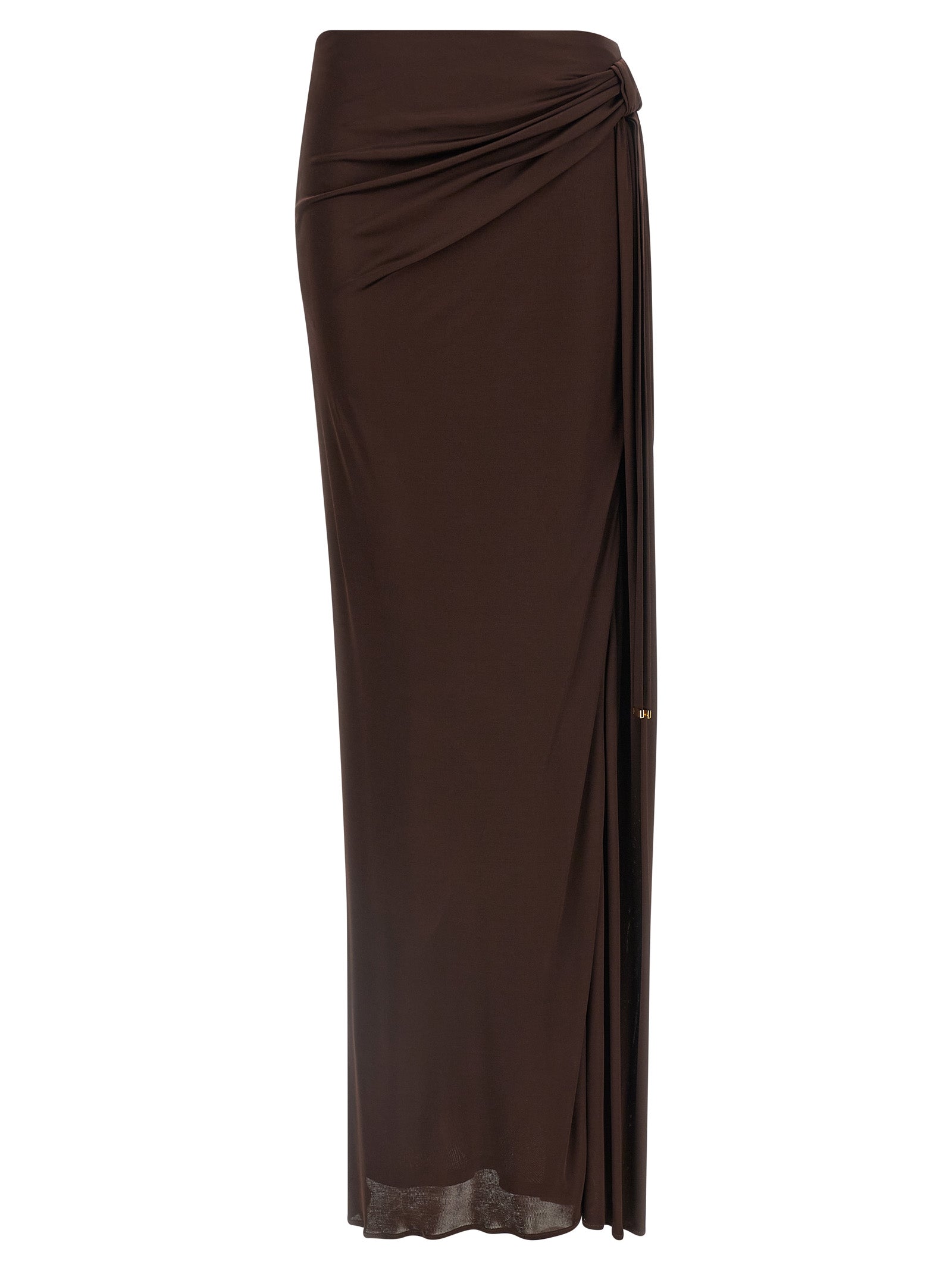 Elisabetta Franchi Brown Viscose Mini Women's Skirt