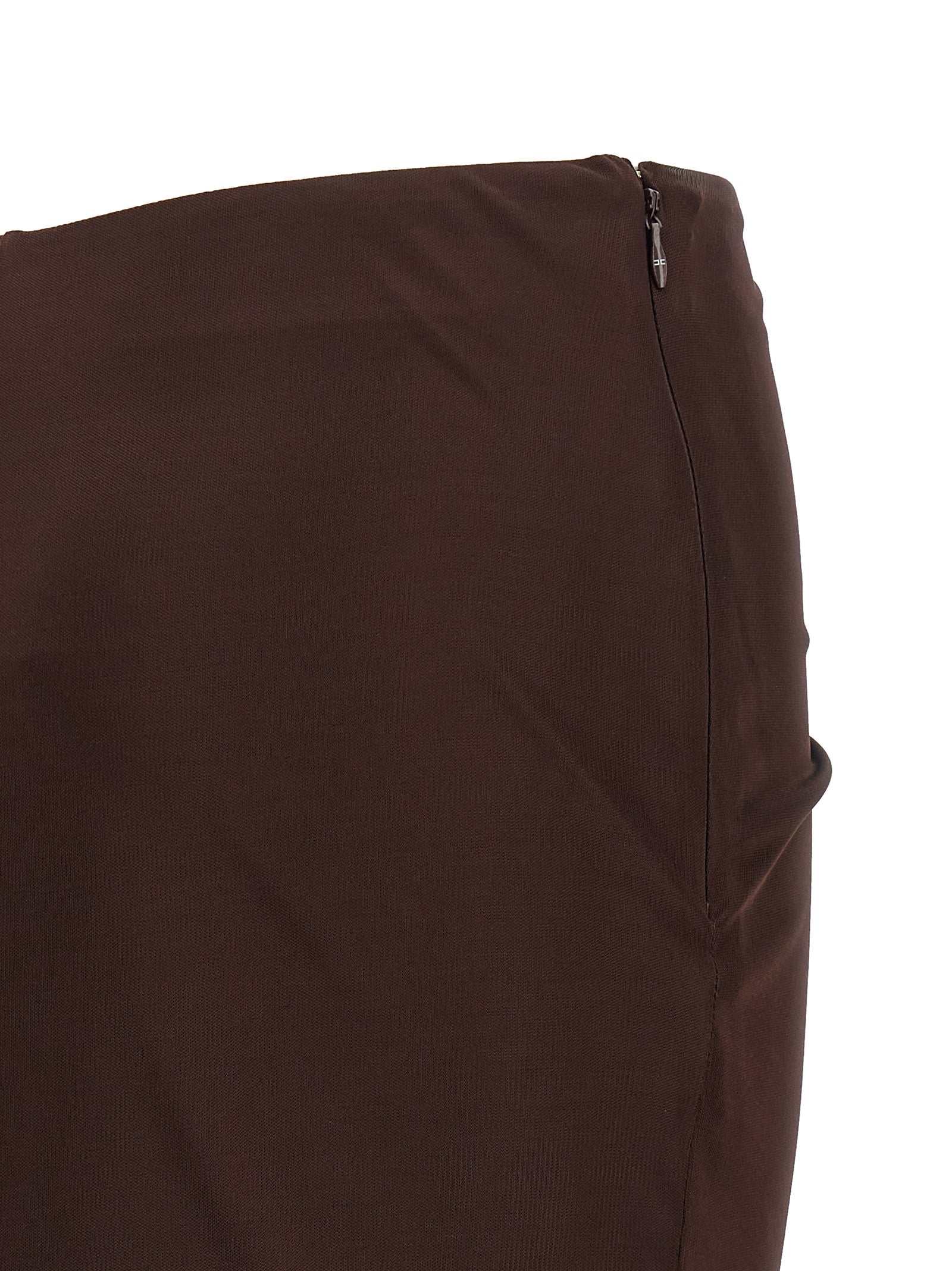 Elisabetta Franchi Brown Viscose Mini Women's Skirt