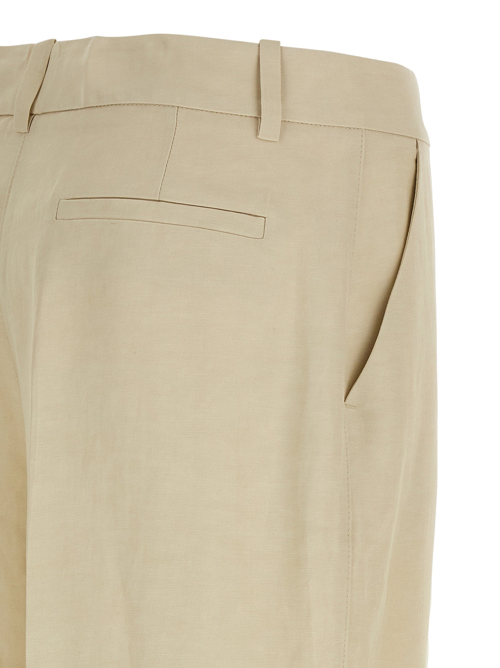 P.A.R.O.S.H. Beige Viscose Casual Women's Pants