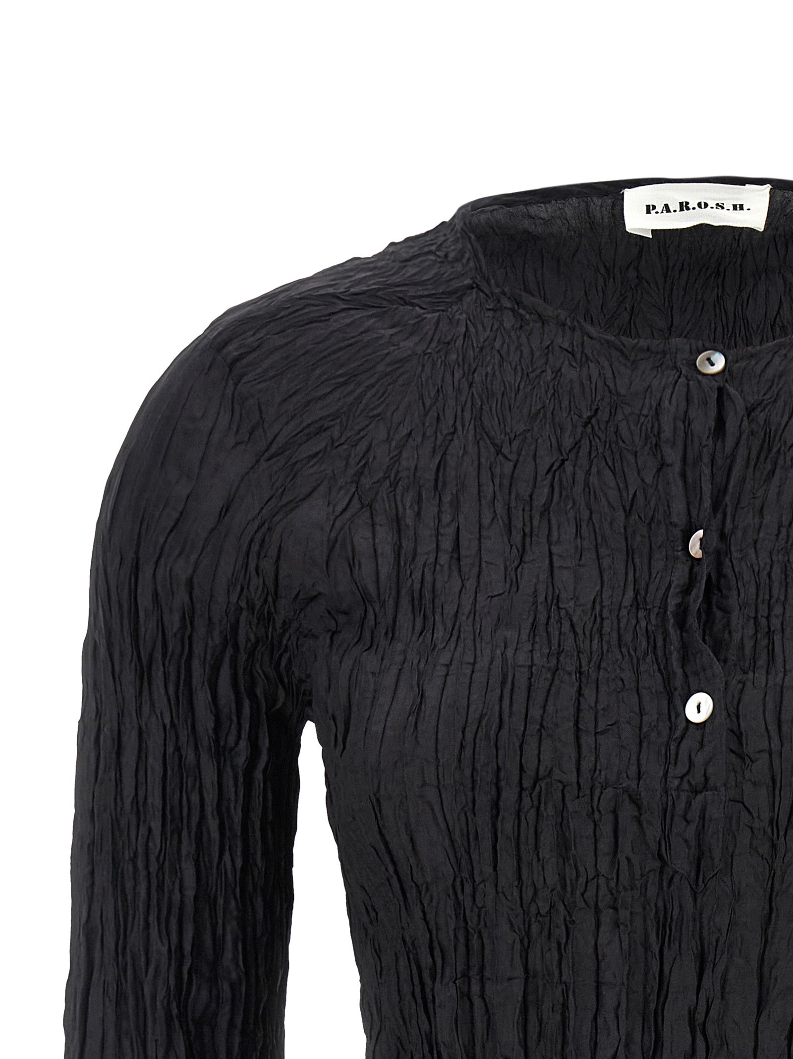 P.A.R.O.S.H. Black Silk Women's Blouse