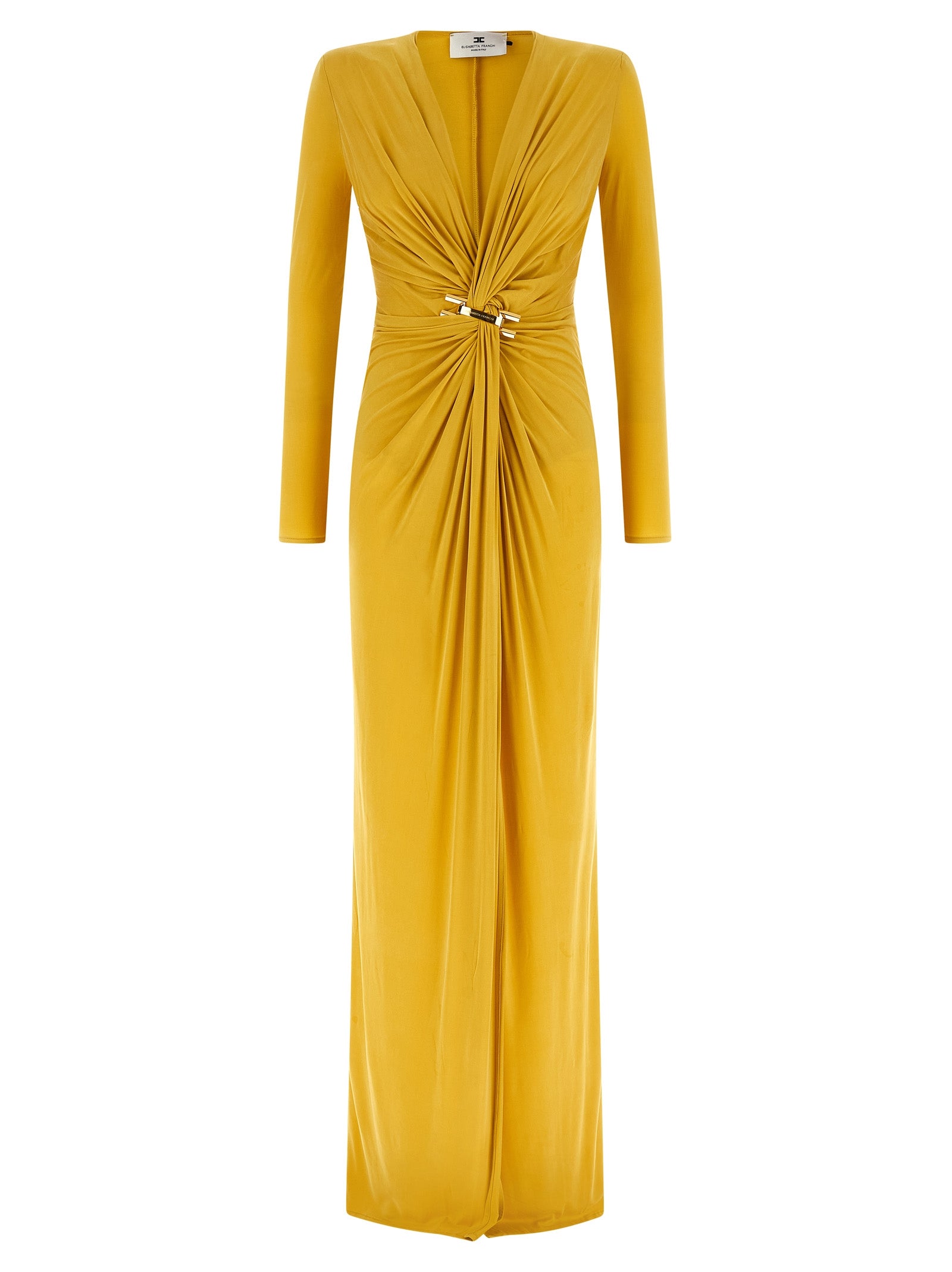 Elisabetta Franchi Bicolor Copper Long Women's Dress