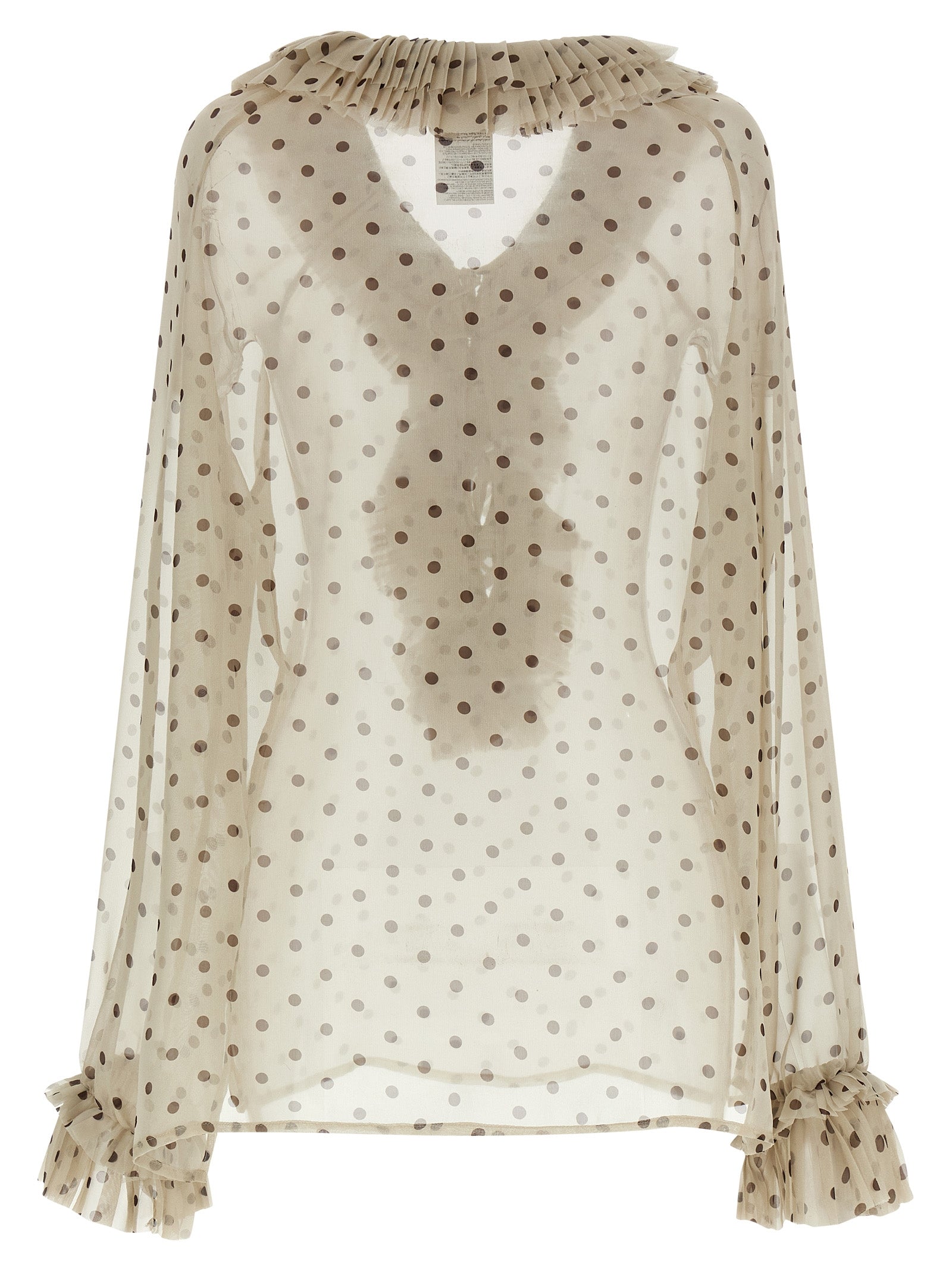 P.A.R.O.S.H. Beige Polyester Women's Blouse