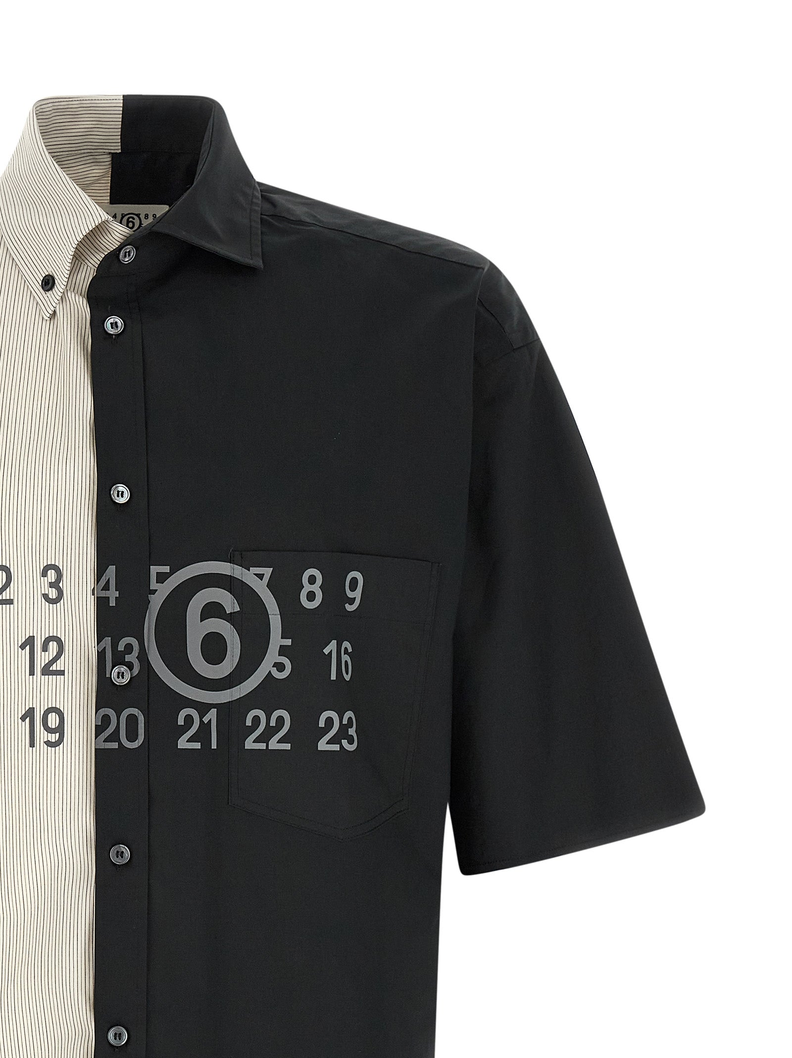 MM6 Maison Margiela Black Cotton Men's Blouse