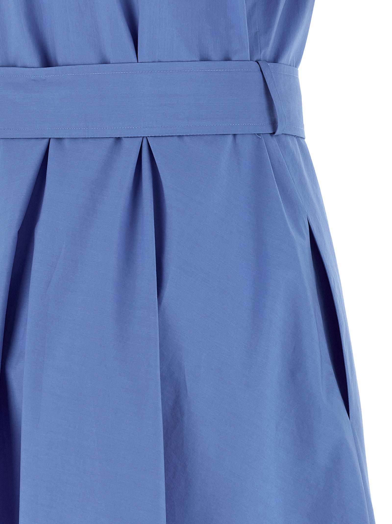 P.A.R.O.S.H. Blue Cotton Midi Women's Dress