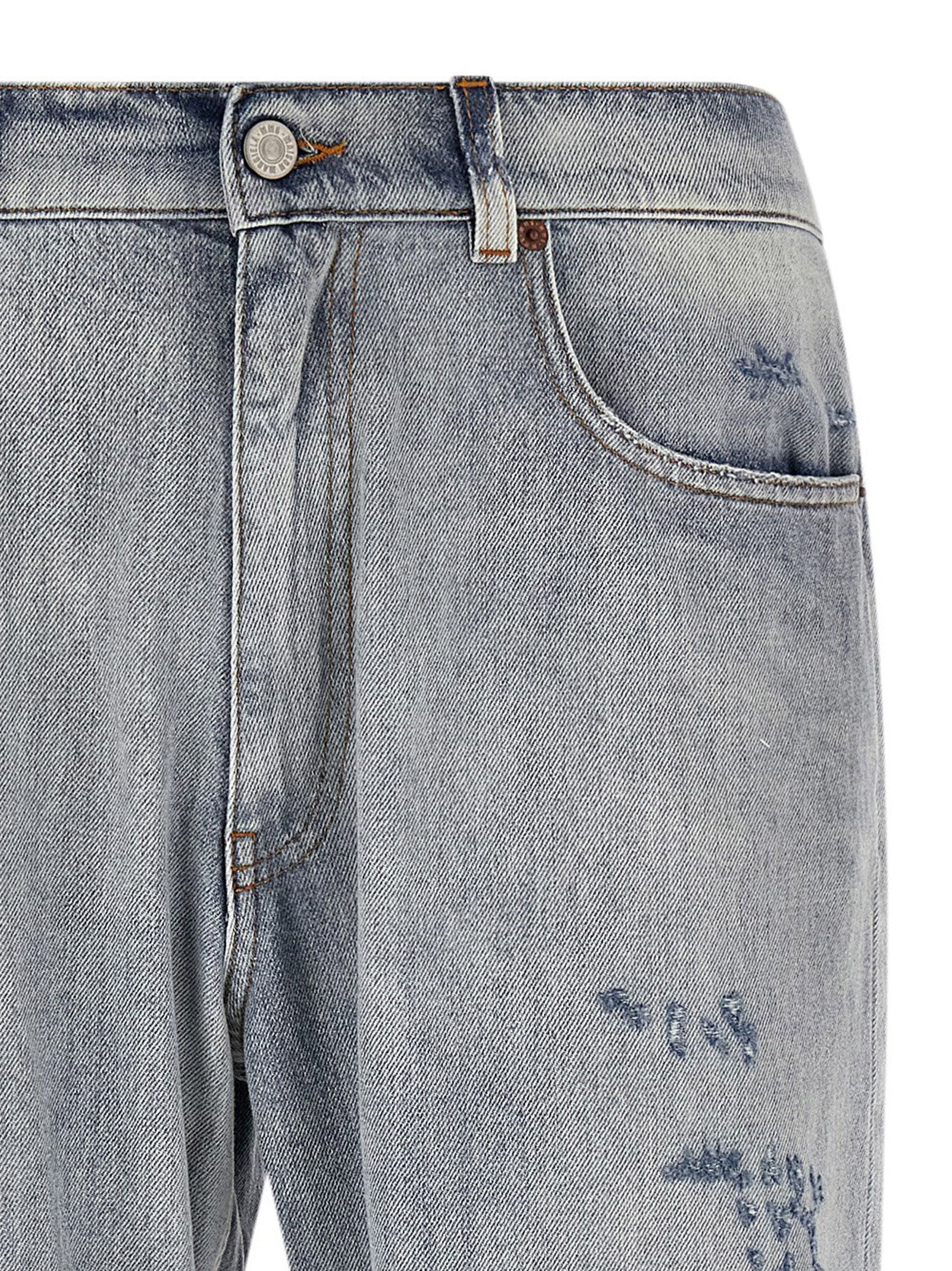 MM6 Maison Margiela Blue Cotton Relaxed Fit Men's Jeans