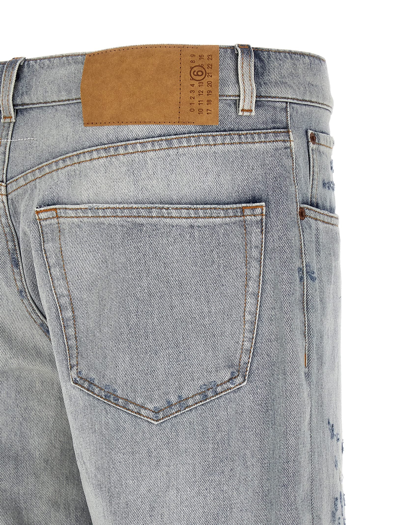 MM6 Maison Margiela Blue Cotton Relaxed Fit Men's Jeans