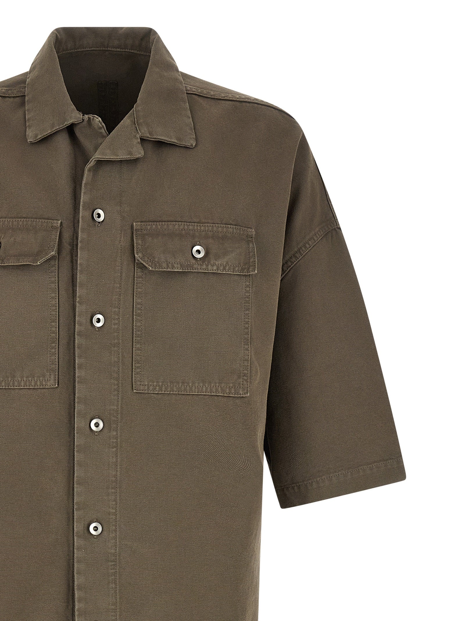 DRKSHDW Gray Cotton Men's Blouse