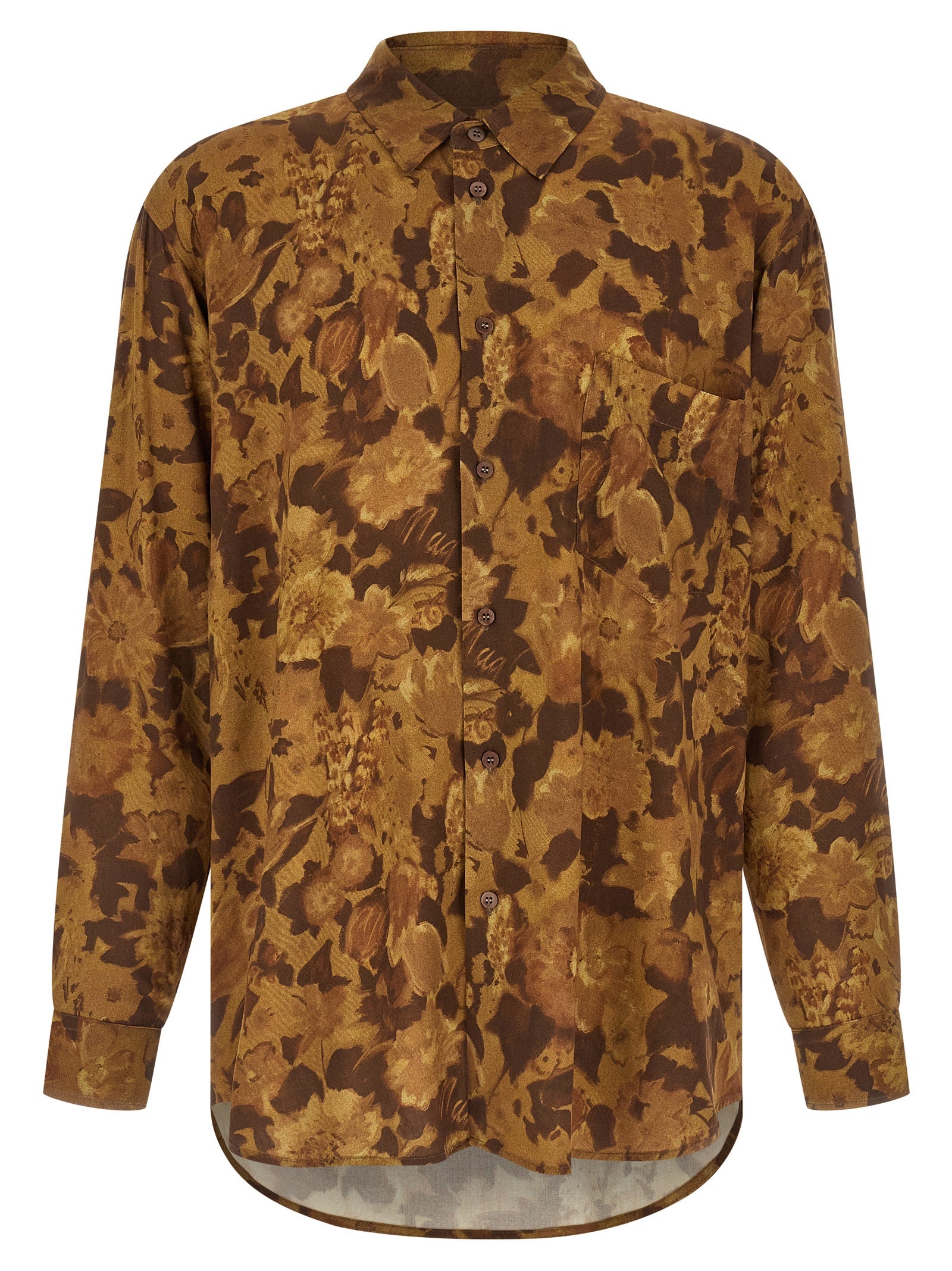 Magliano Brown Viscose Men's Blouse