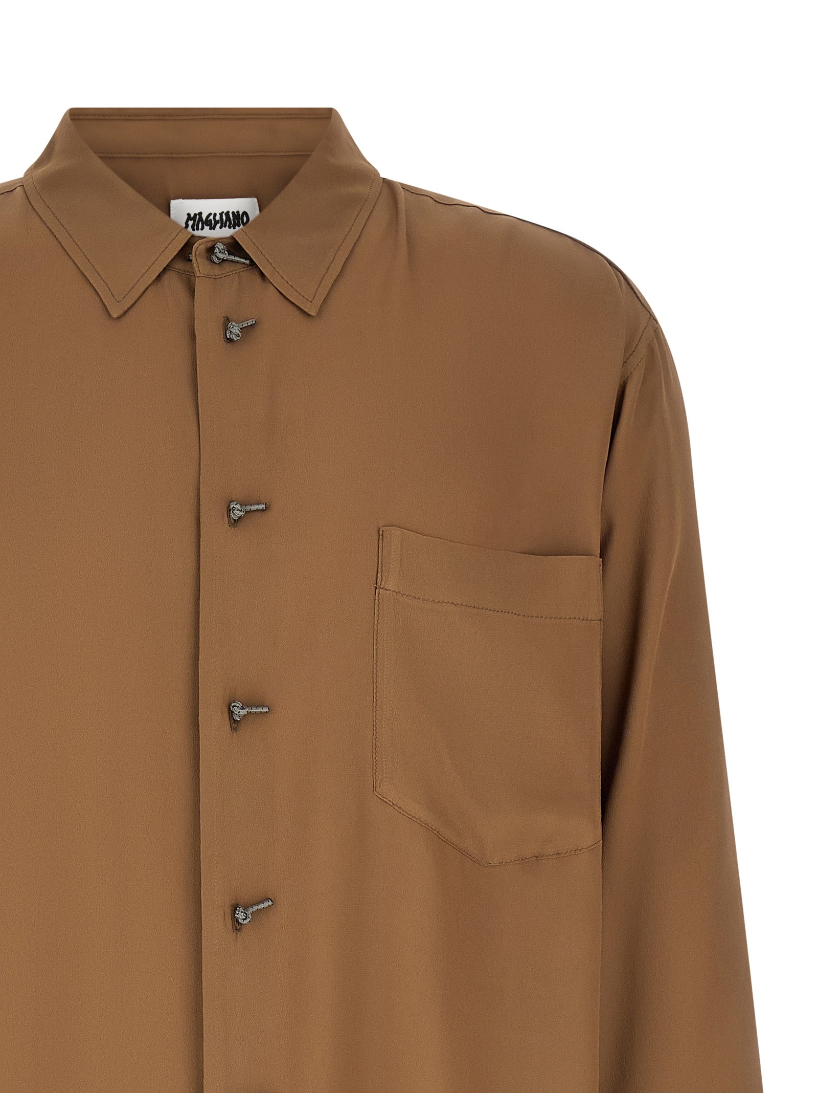 Magliano Brown Acetate Men's Blouse