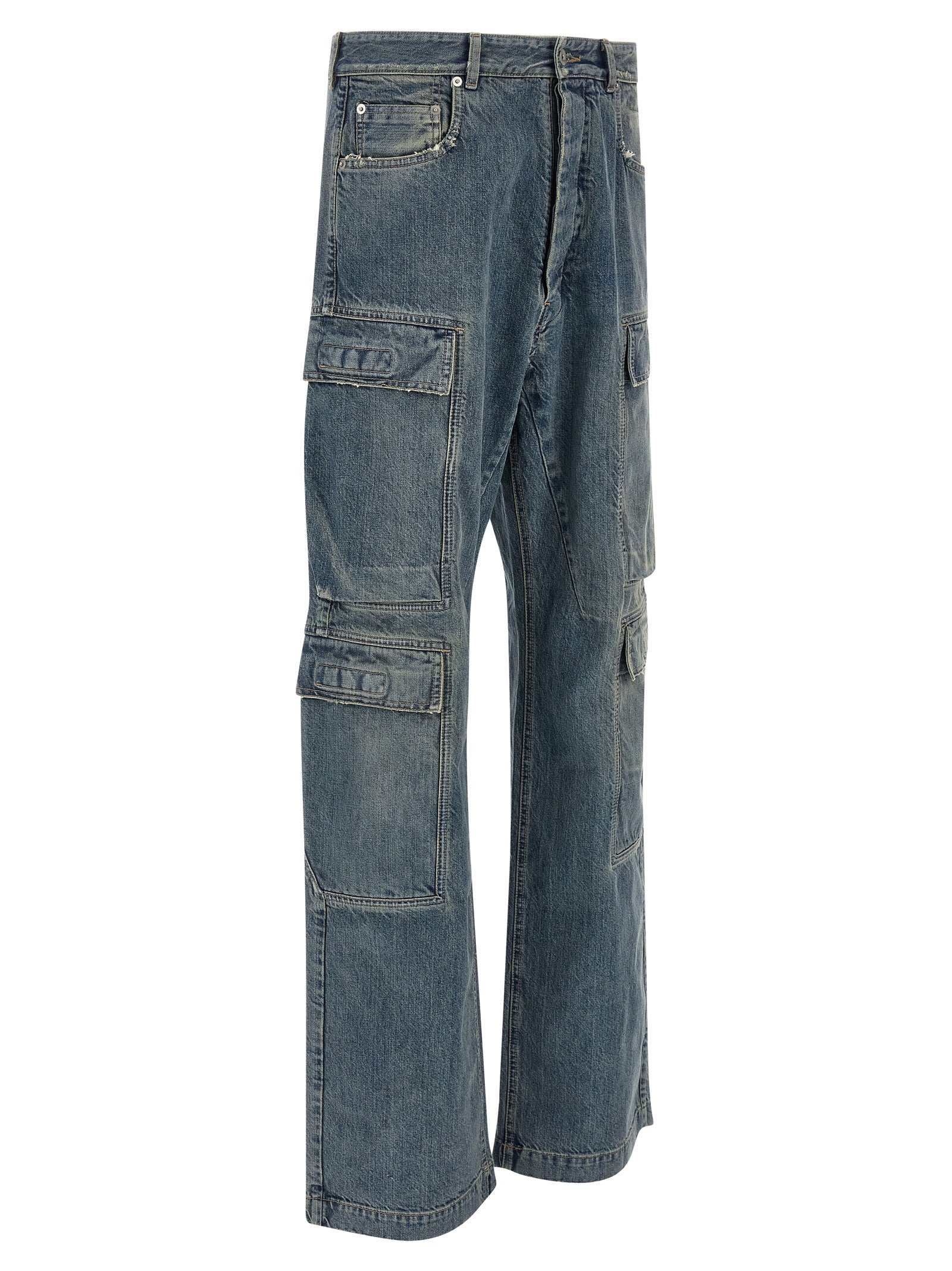 DRKSHDW Blue Cotton Cargo Men's Pants