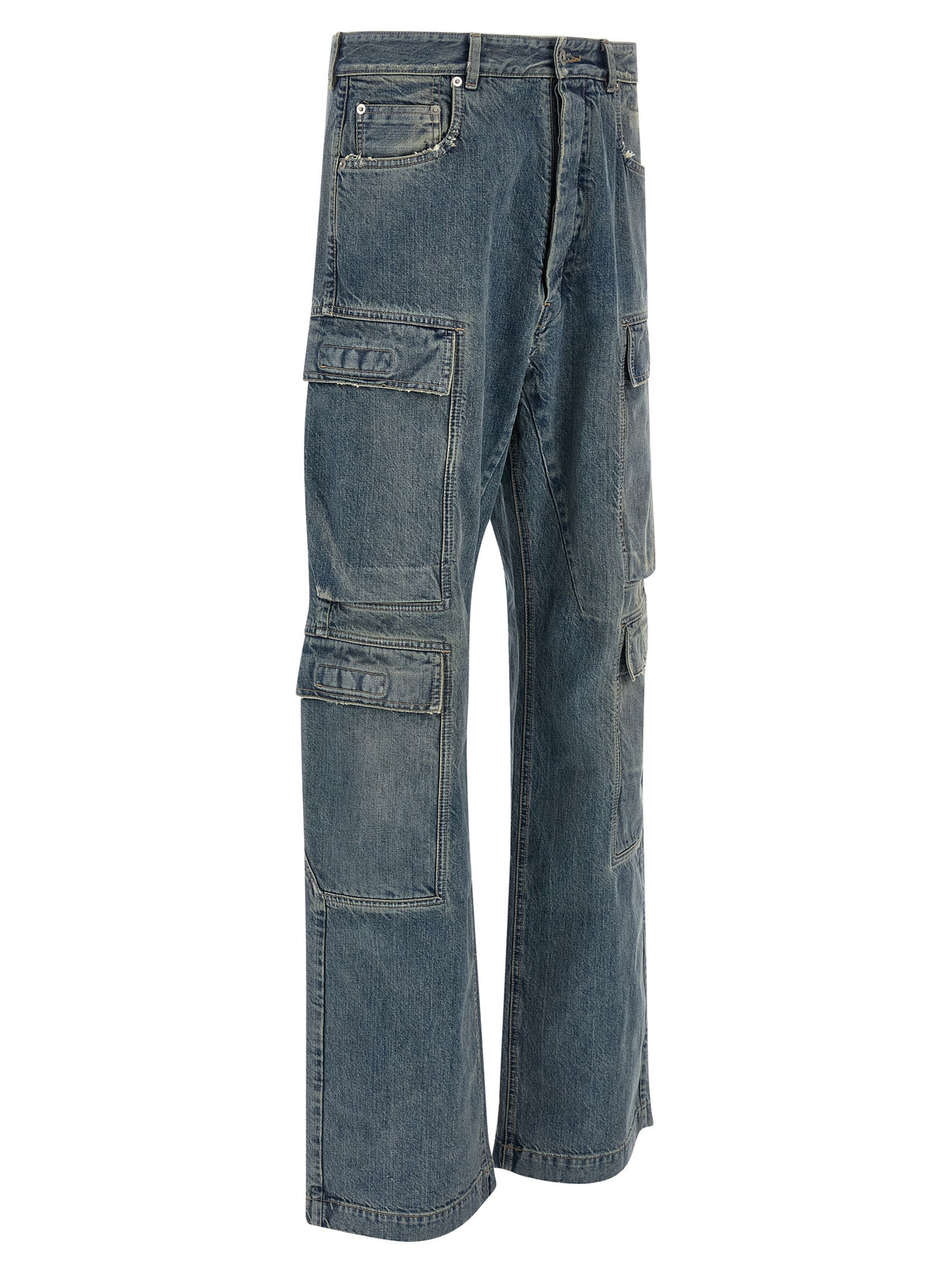 DRKSHDW Blue Cotton Cargo Men's Pants