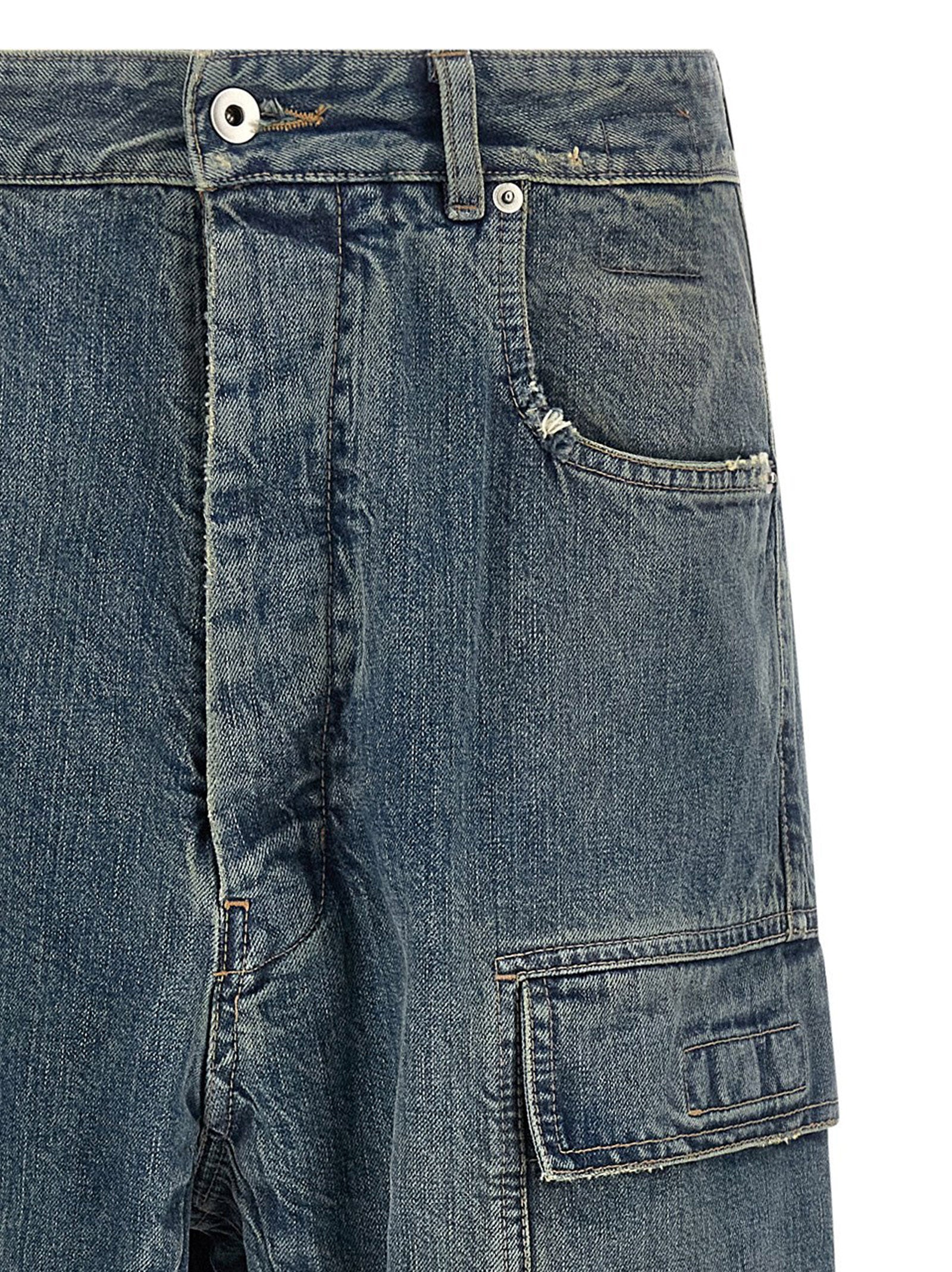 DRKSHDW Blue Cotton Cargo Men's Pants