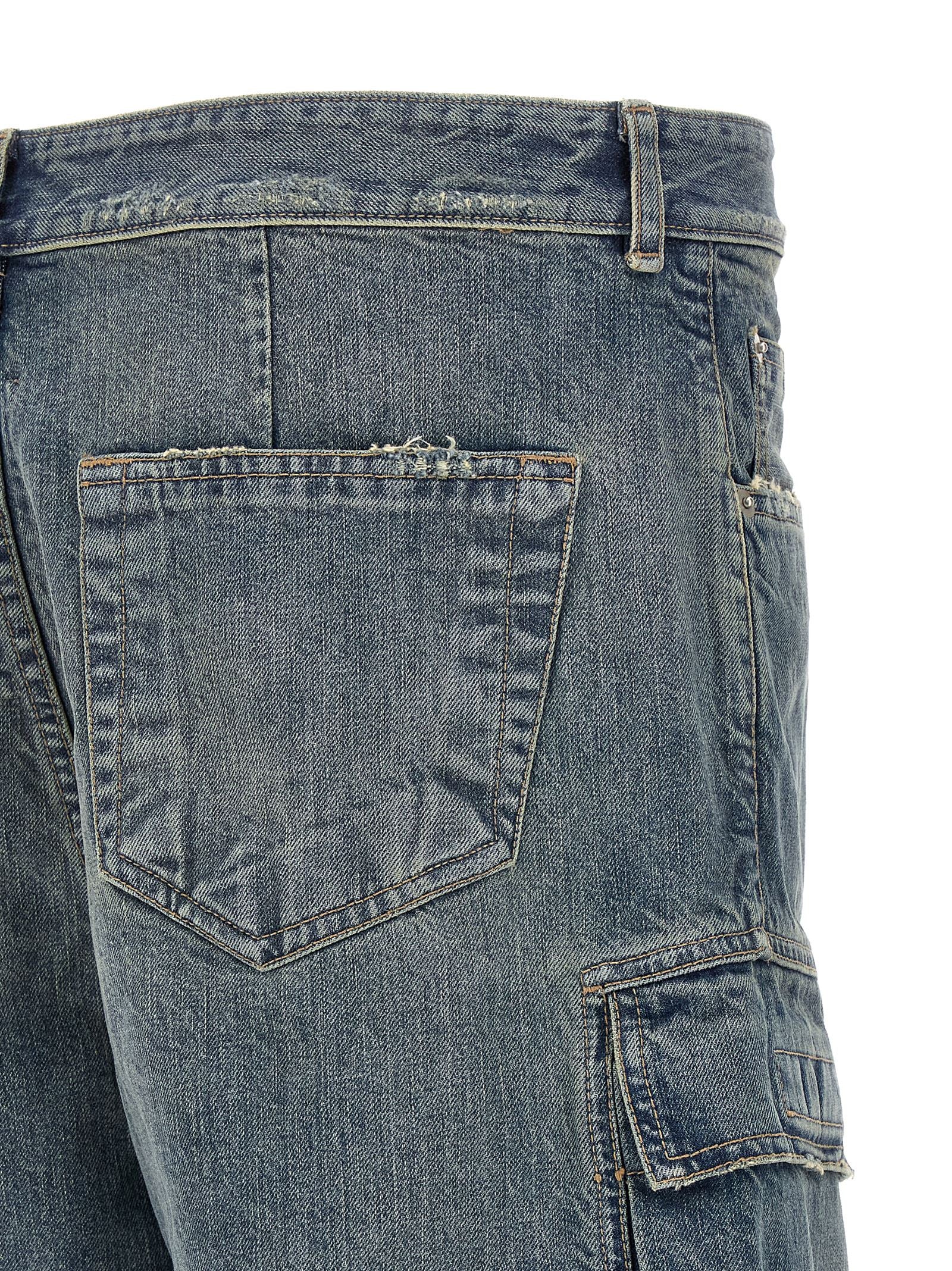 DRKSHDW Blue Cotton Cargo Men's Pants