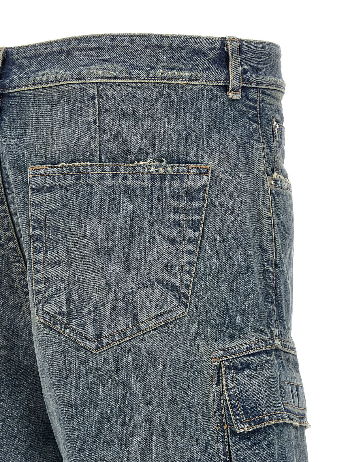 DRKSHDW Blue Cotton Cargo Men's Pants