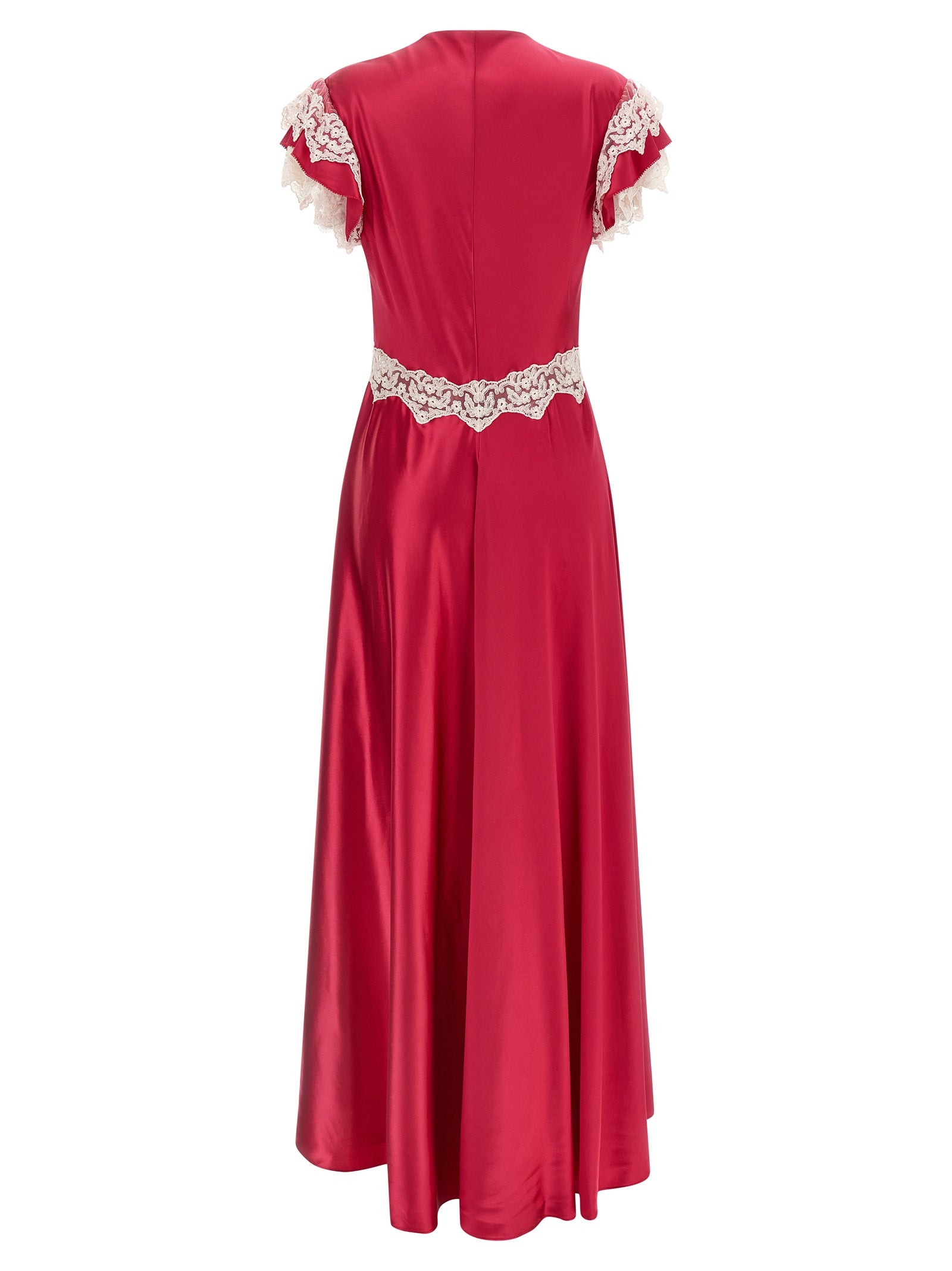 Alberta Ferretti Fuchsia Viscose Long Women's Dress