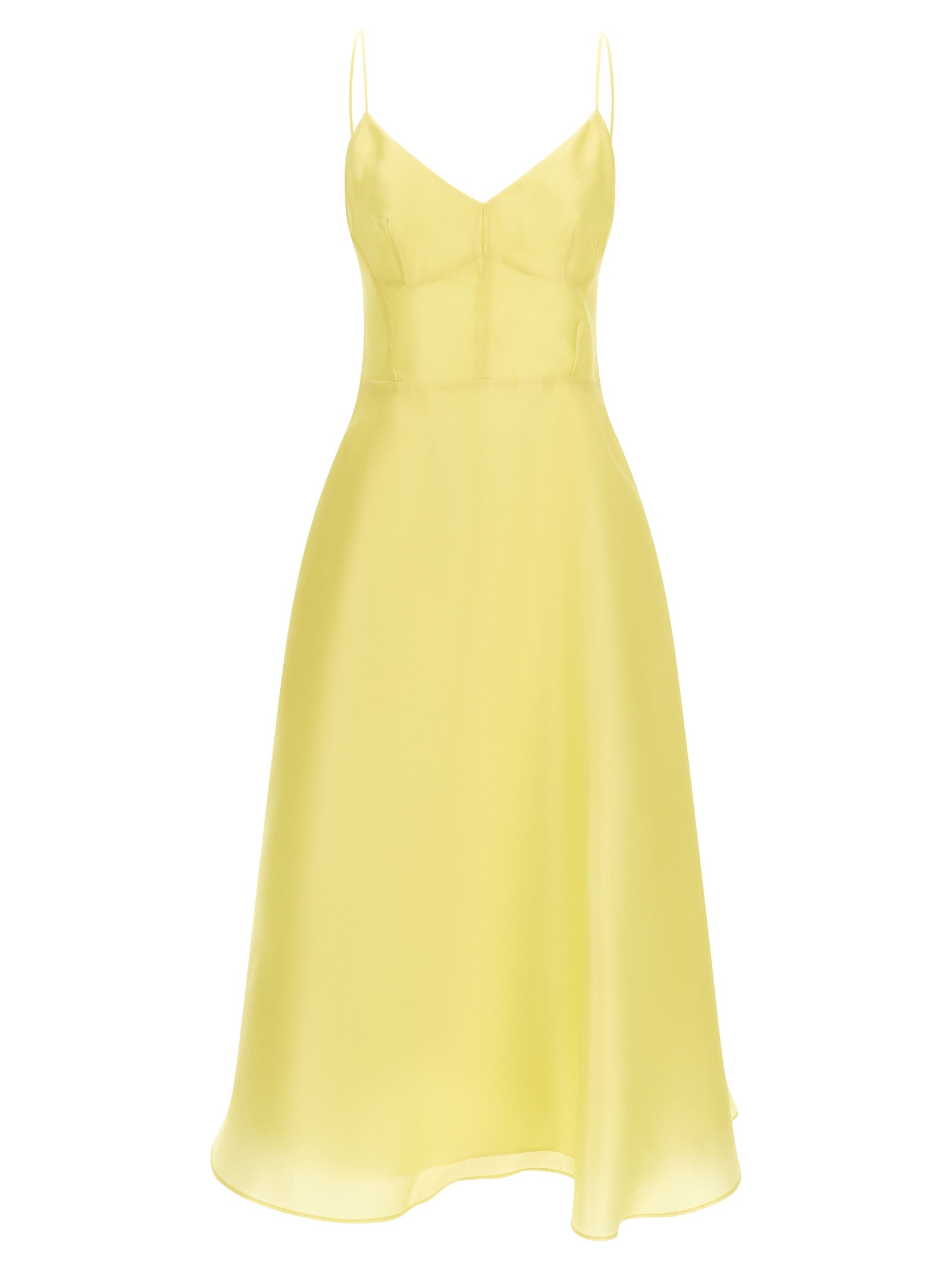 Alberta Ferretti Bicolor Silk Midi Women's Dress