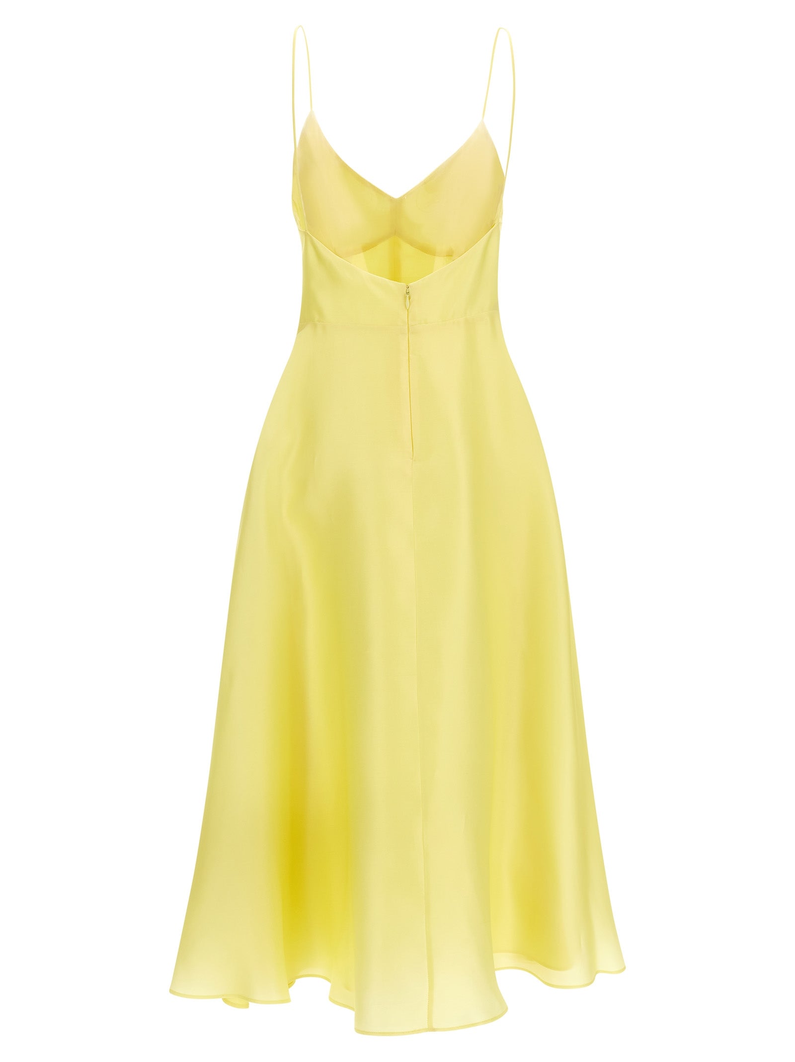 Alberta Ferretti Bicolor Silk Midi Women's Dress