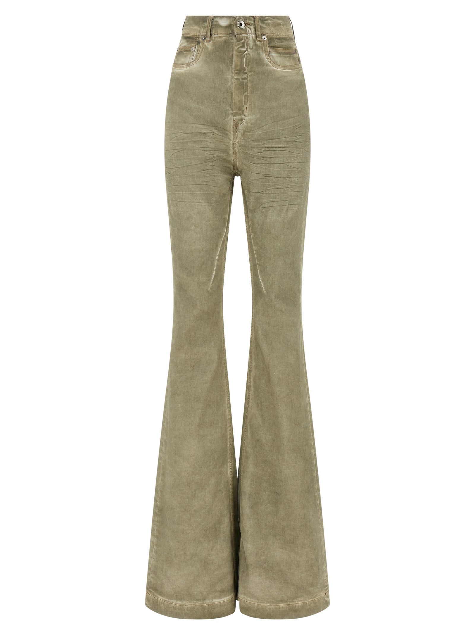 DRKSHDW Beige Cotton Bootcut Women's Jeans
