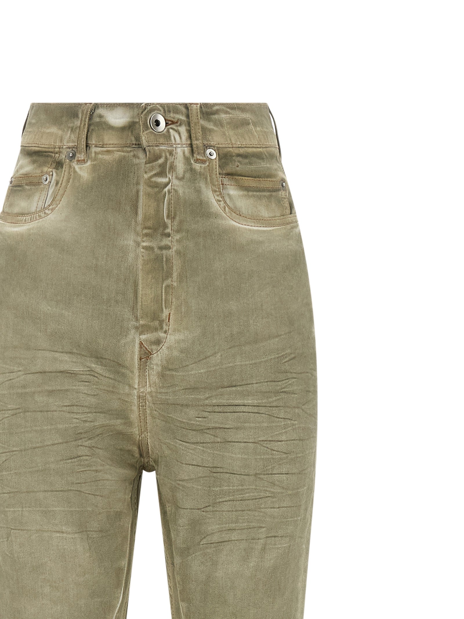 DRKSHDW Beige Cotton Bootcut Women's Jeans