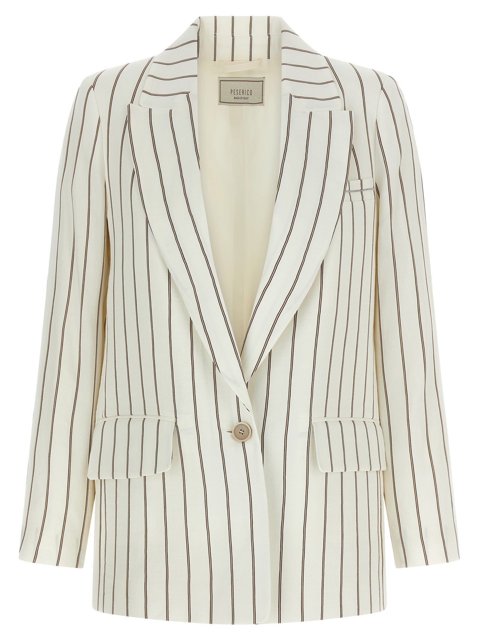 Peserico White Linen Women's Blazer