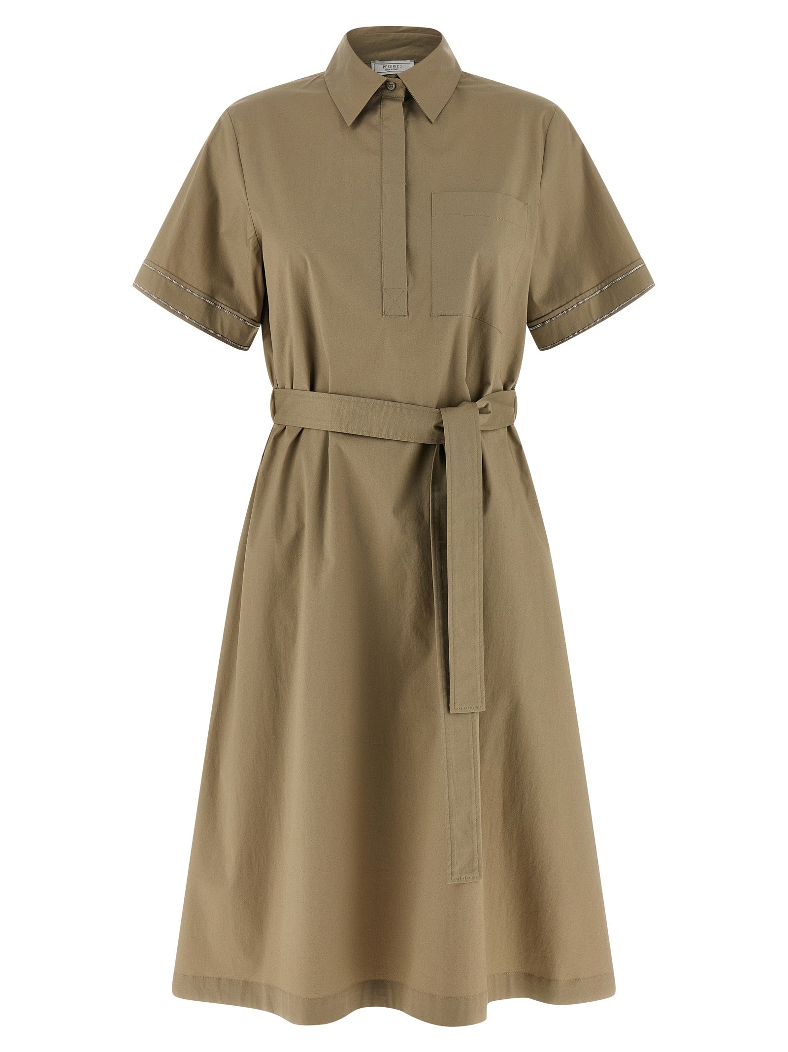 Peserico Bicolor Cotton Midi Women's Dress