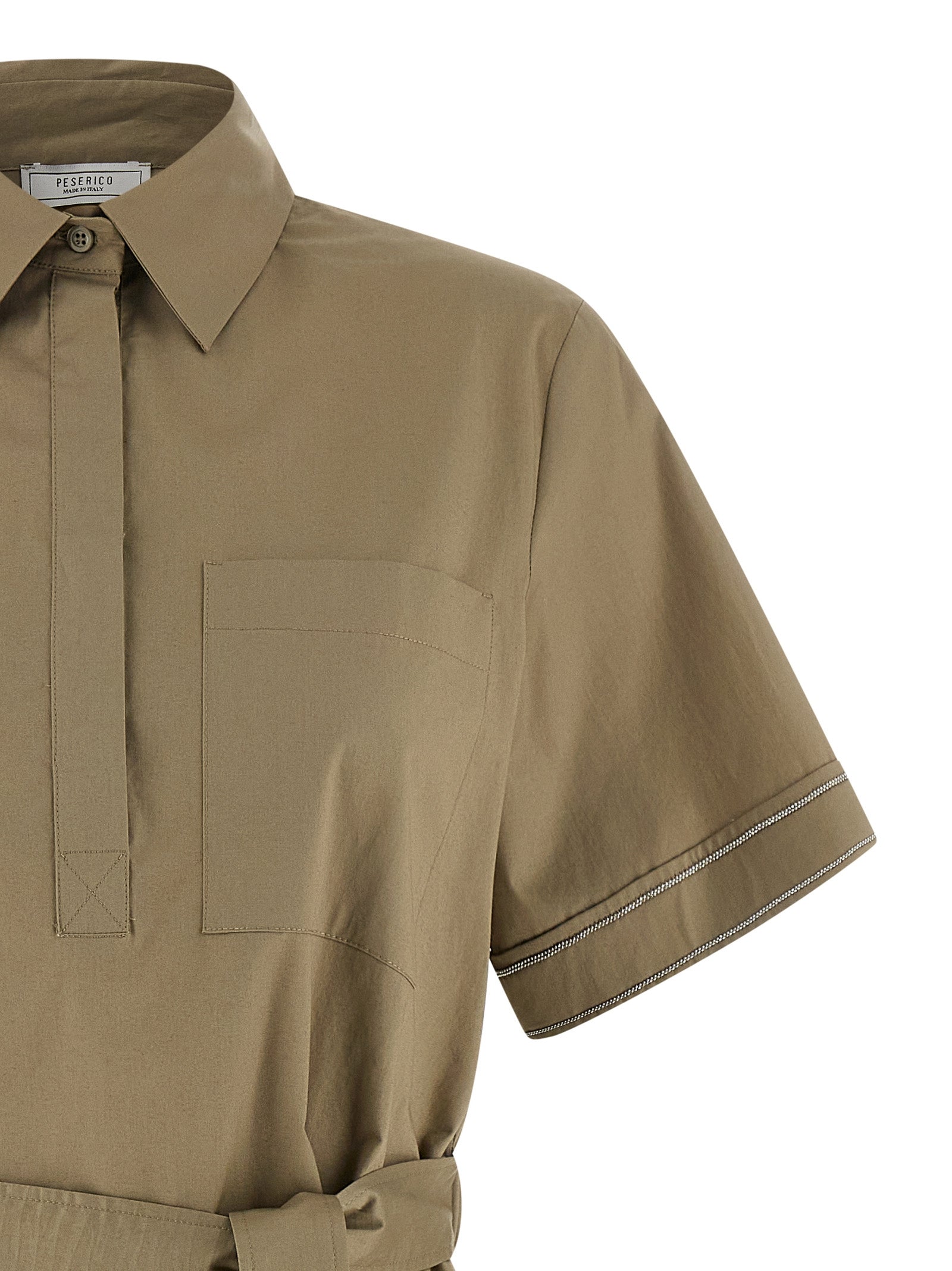 Peserico Bicolor Cotton Midi Women's Dress