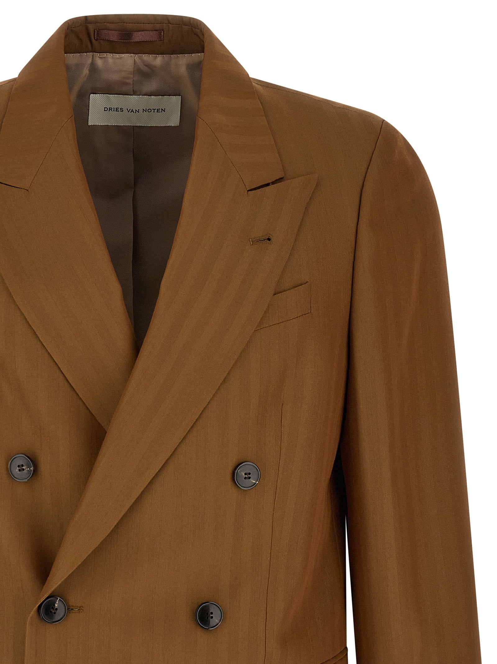 Dries Van Noten Brown Wool Men's Blazer
