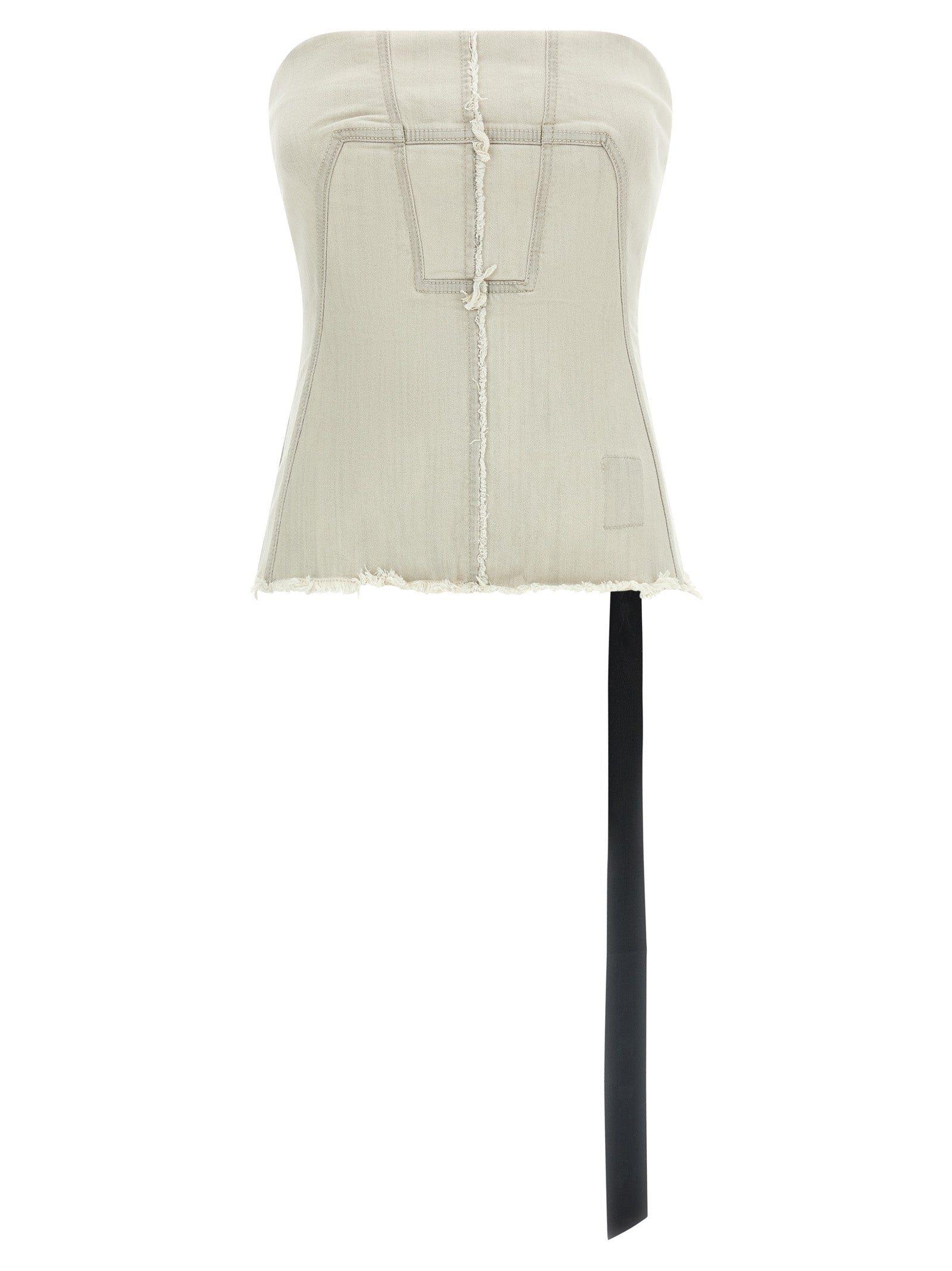 DRKSHDW Gray Cotton Tank Women's Tops