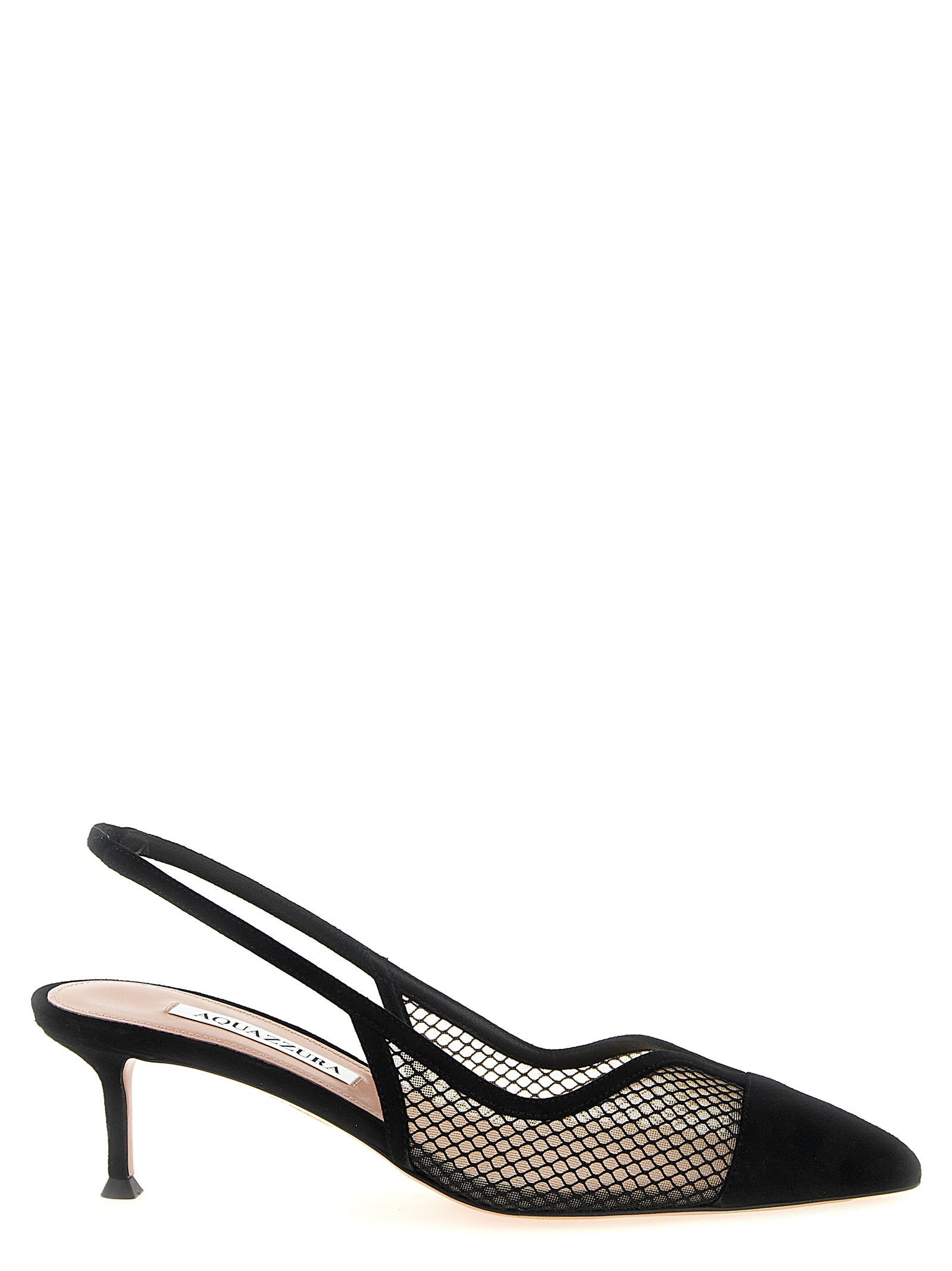 Aquazzura Black Textile Mid Heel Women's Pumps