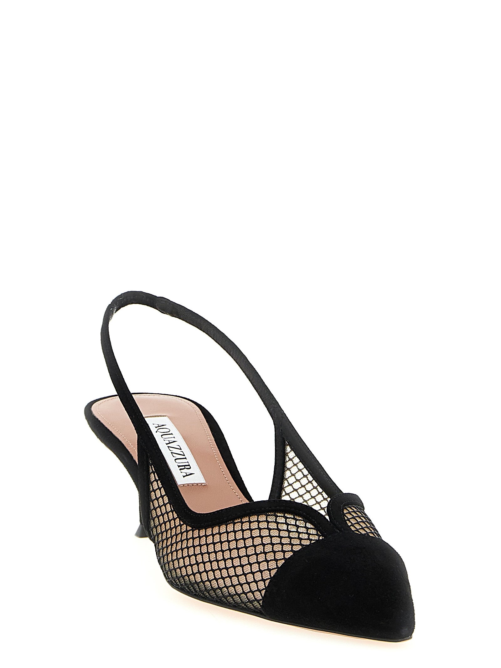 Aquazzura Black Textile Mid Heel Women's Pumps