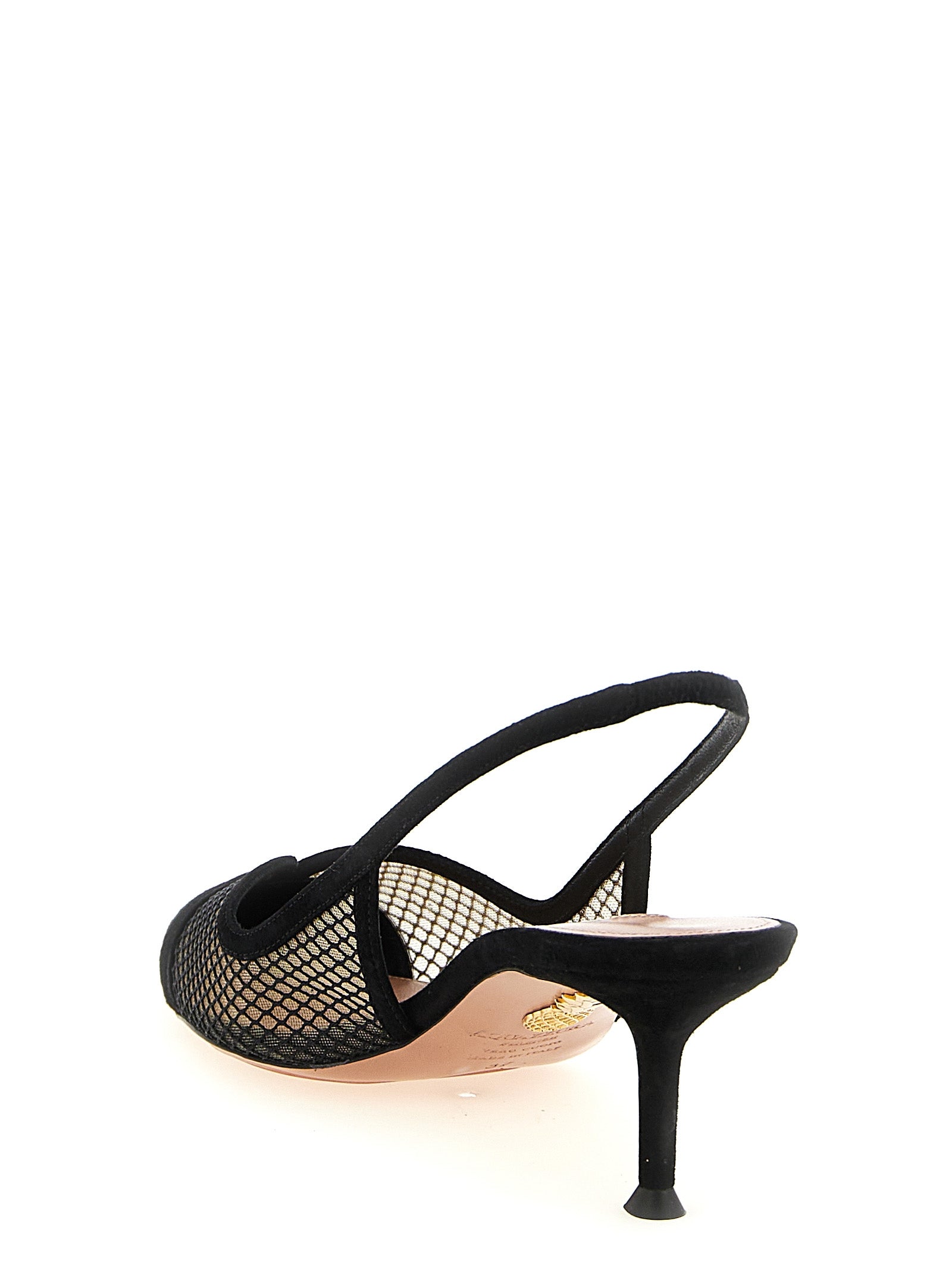 Aquazzura Black Textile Mid Heel Women's Pumps