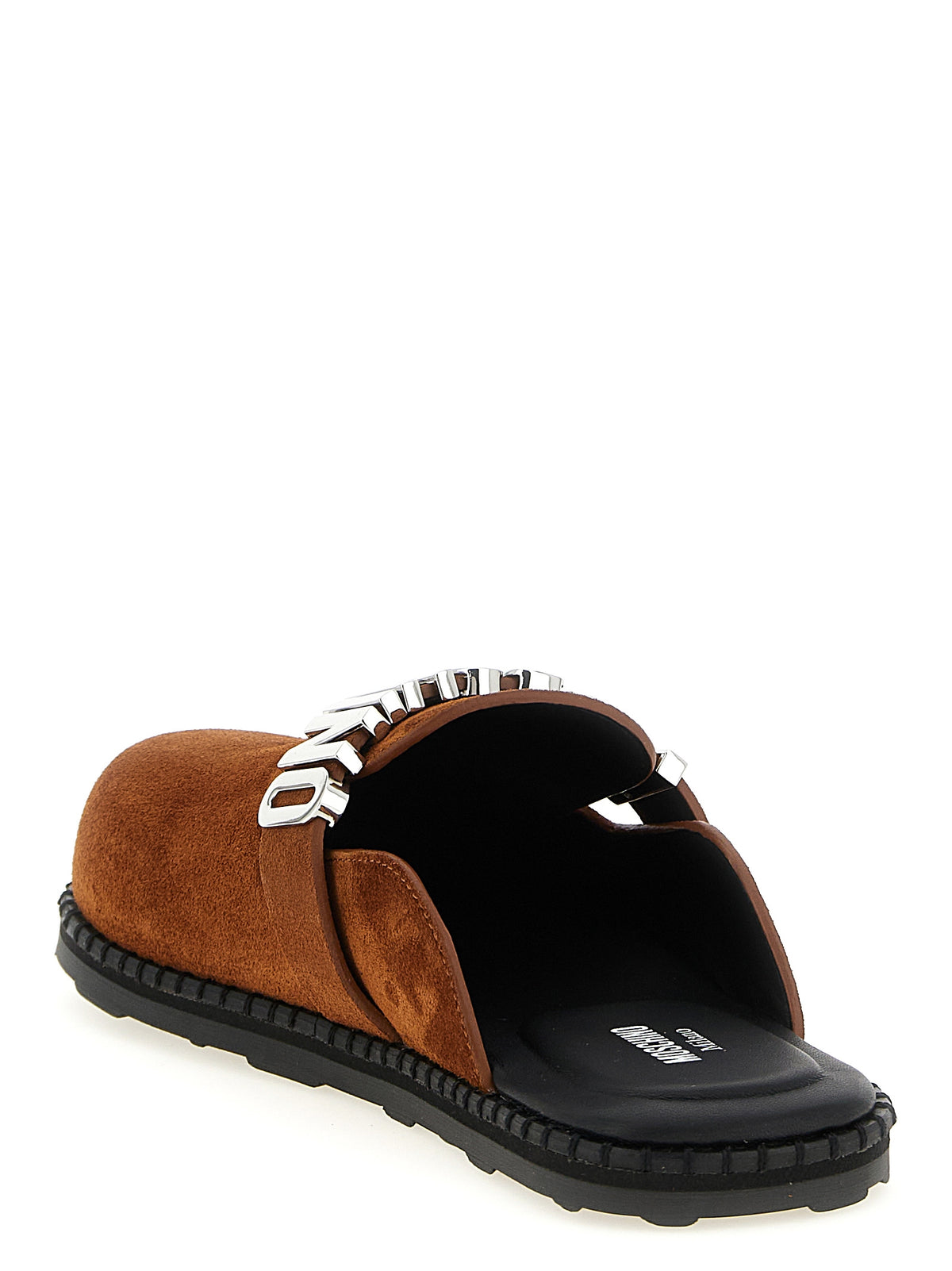 Moschino Brown Calfskin Women's Clogs
