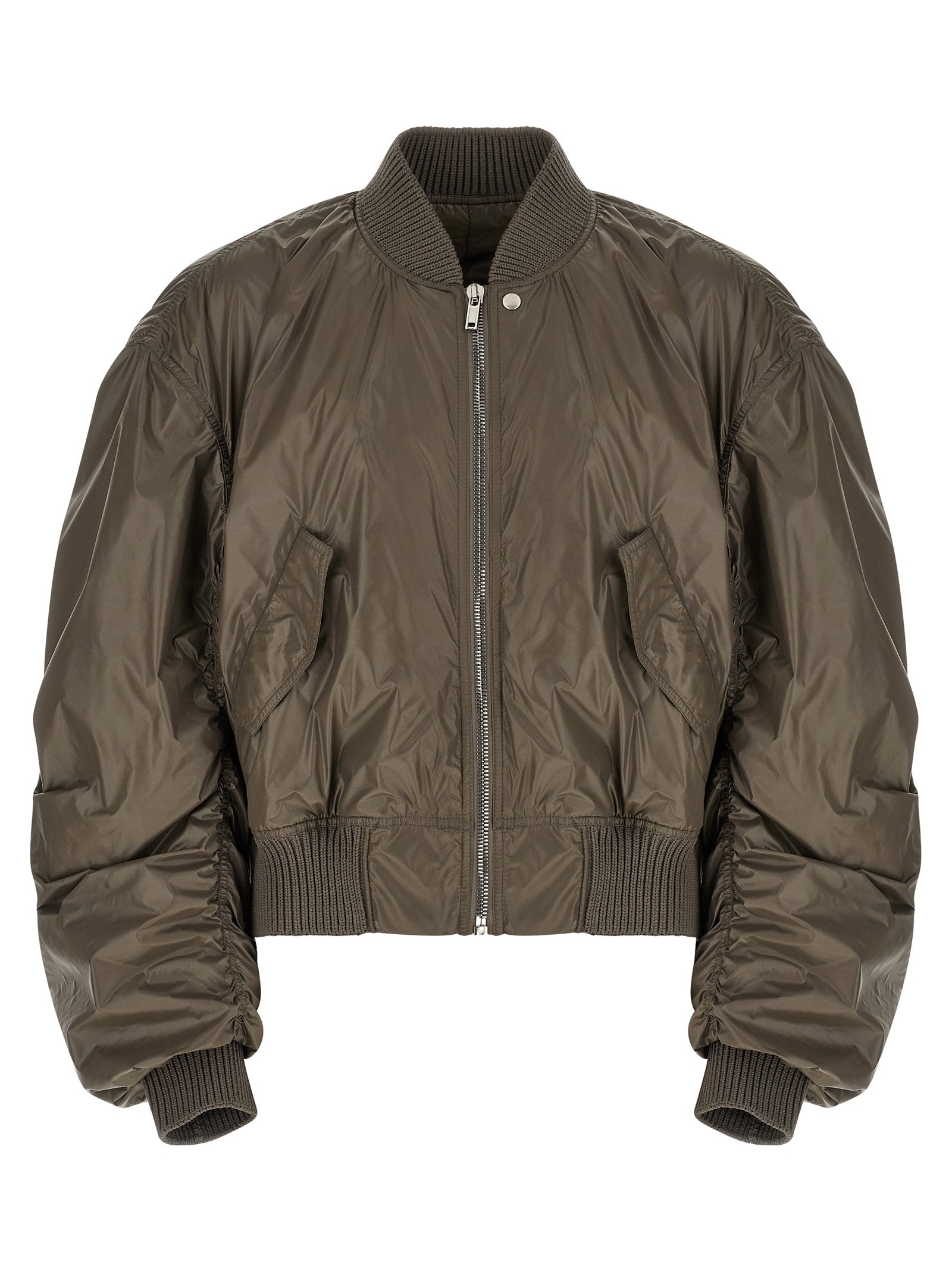 Rick Owens Gray Nylon Men's Bomber