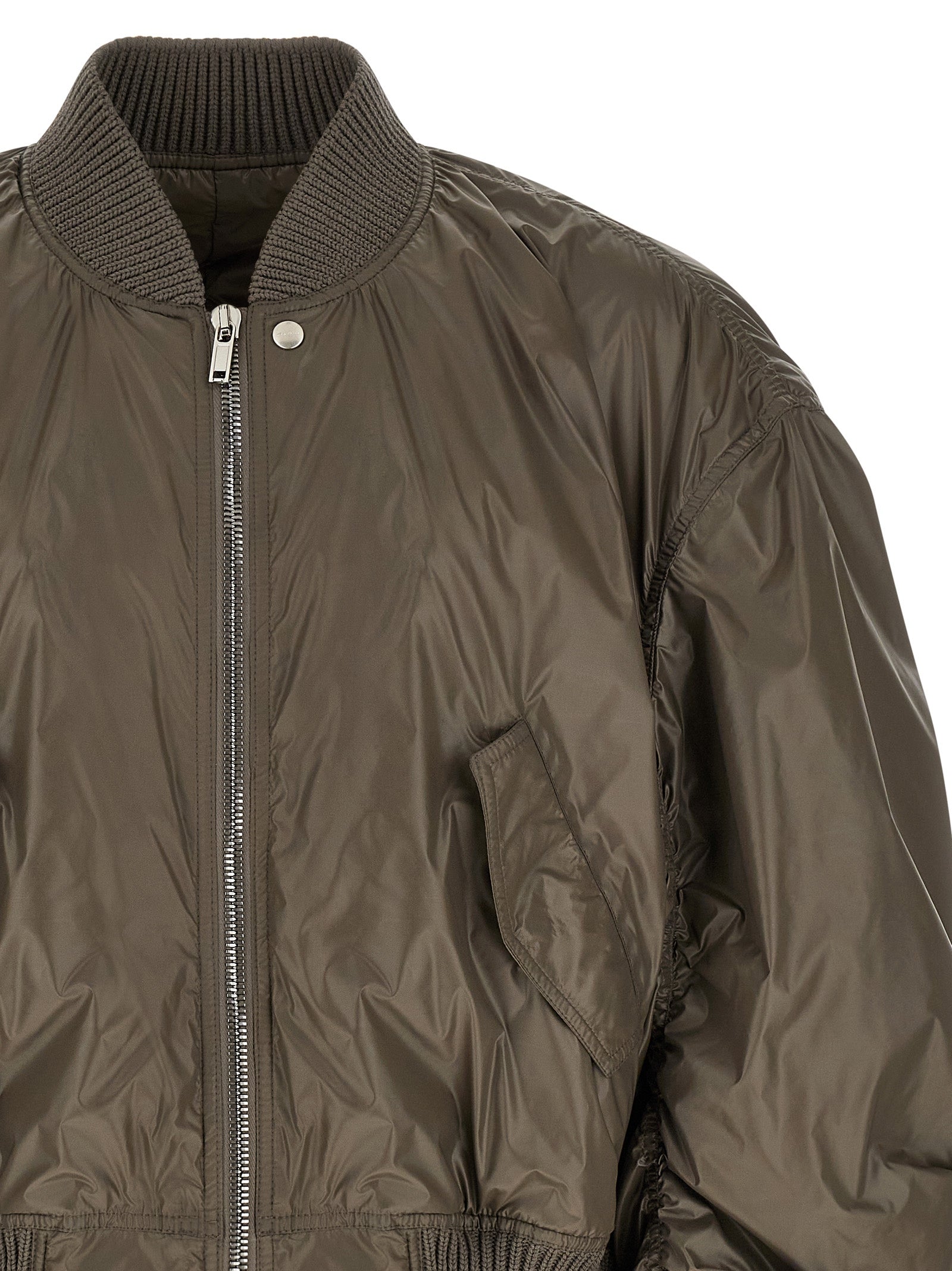 Rick Owens Gray Nylon Men's Bomber