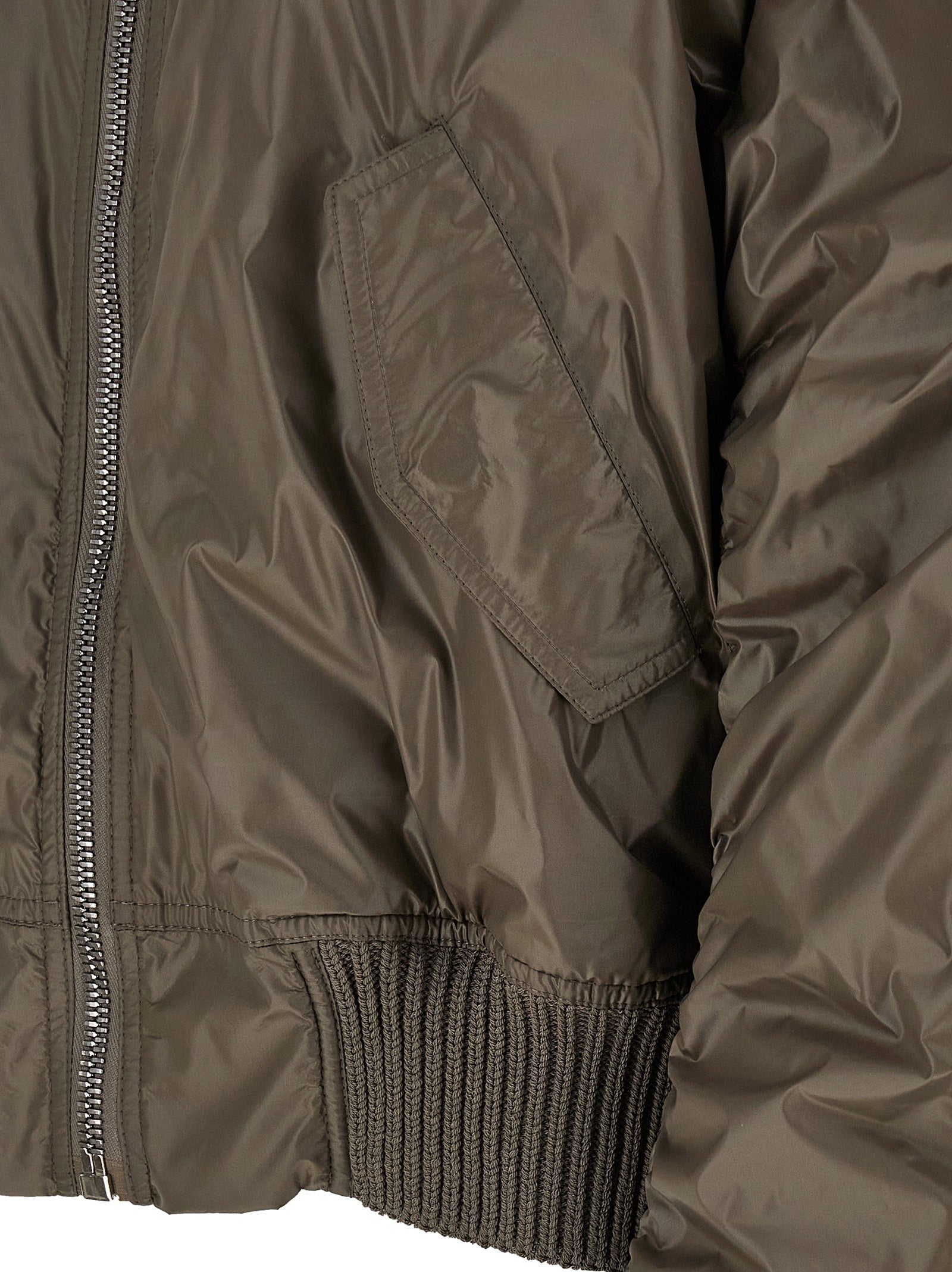 Rick Owens Gray Nylon Men's Bomber