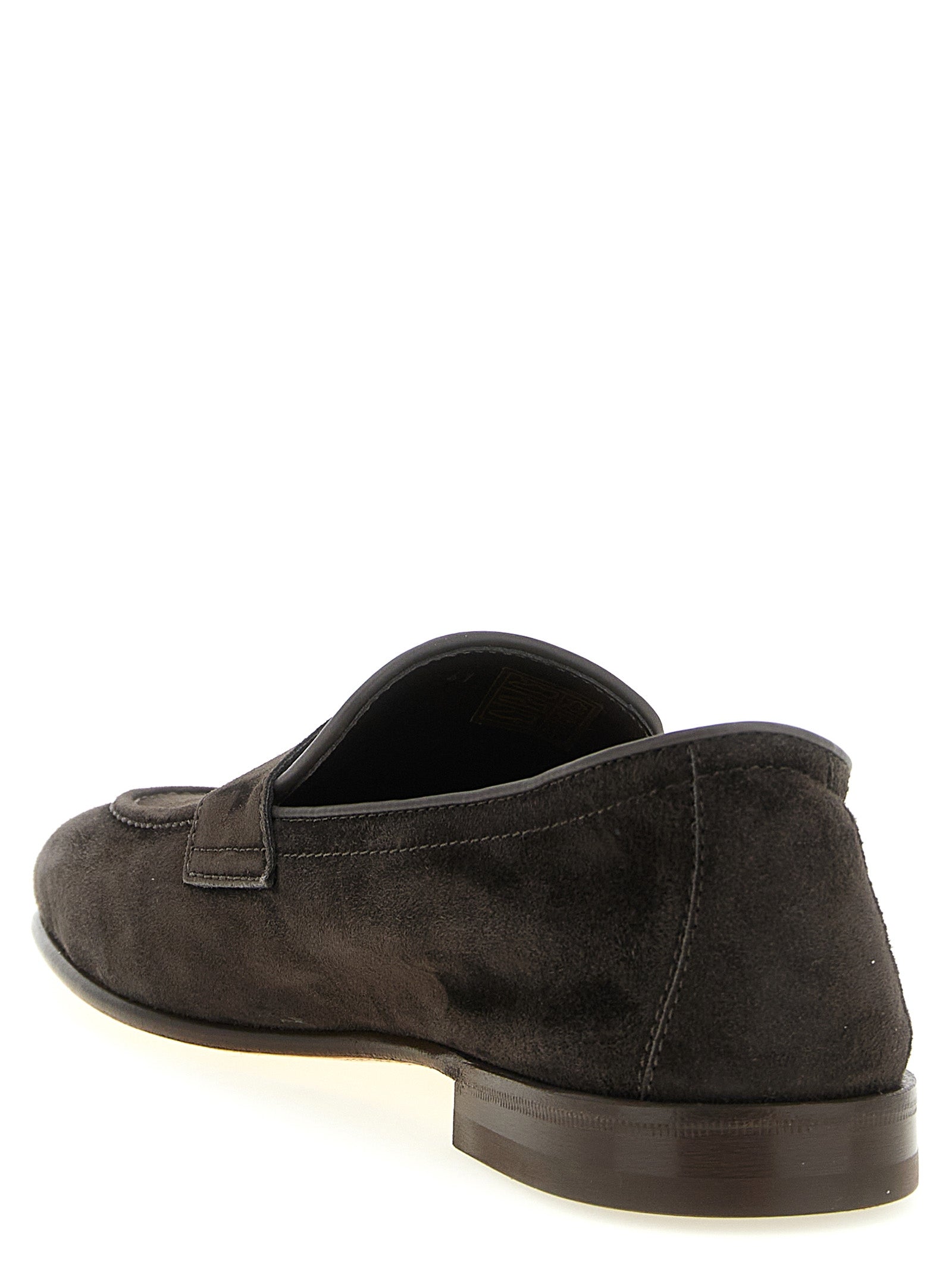 Brunello Cucinelli Brown Calfskin Slip-On Men's Loafers