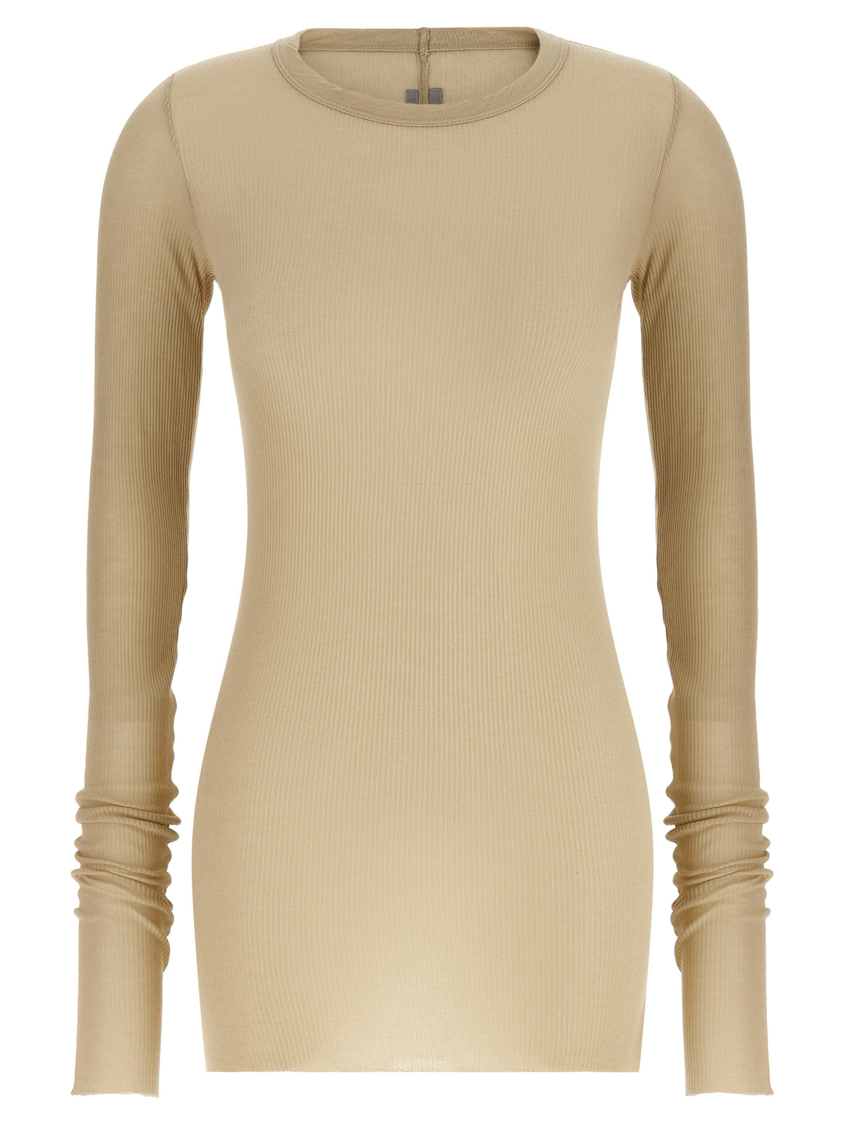 Rick Owens Beige Viscose Long Sleeve Women's T-Shirt