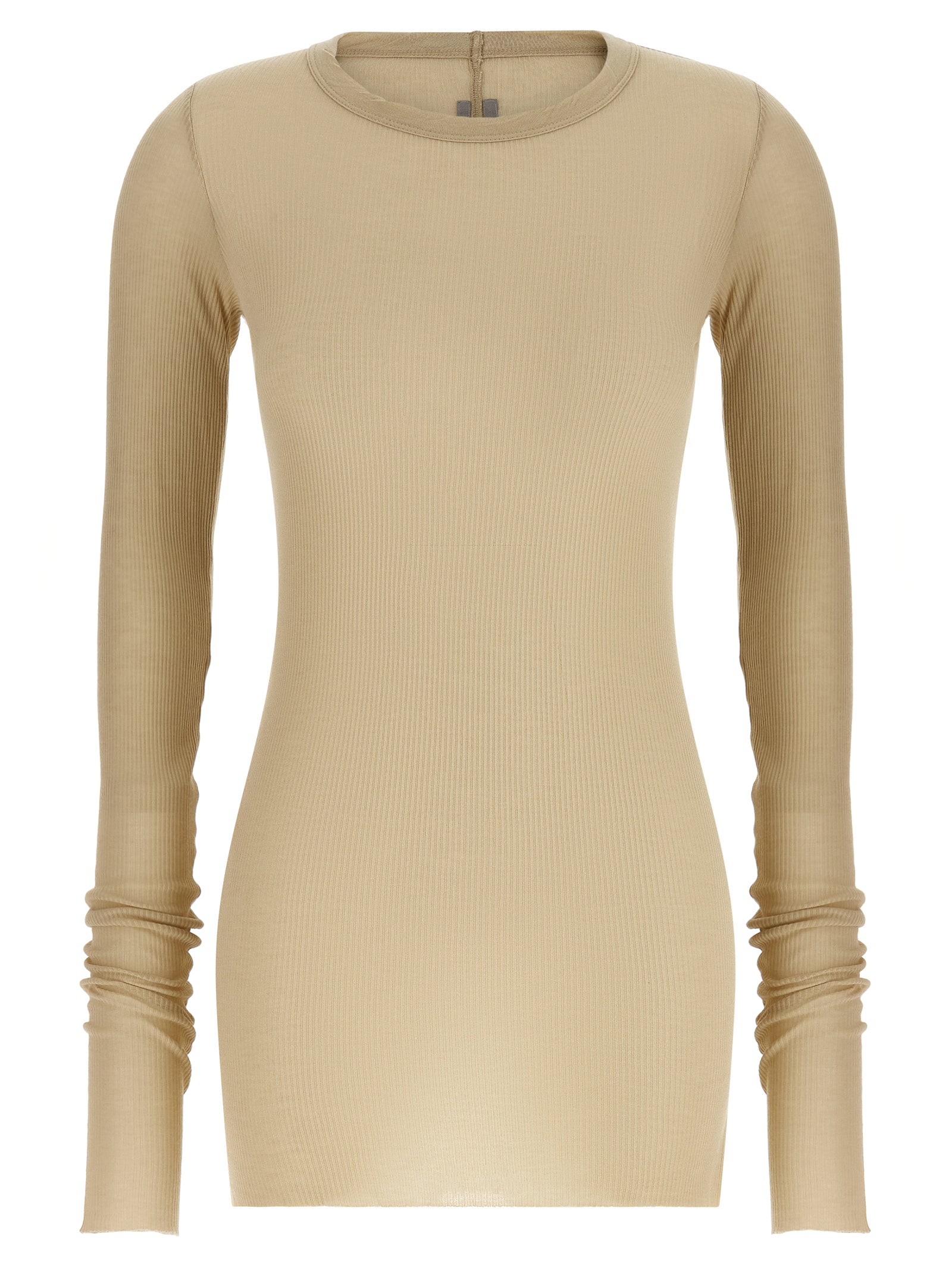 Rick Owens Beige Viscose Long Sleeve Women's T-Shirt
