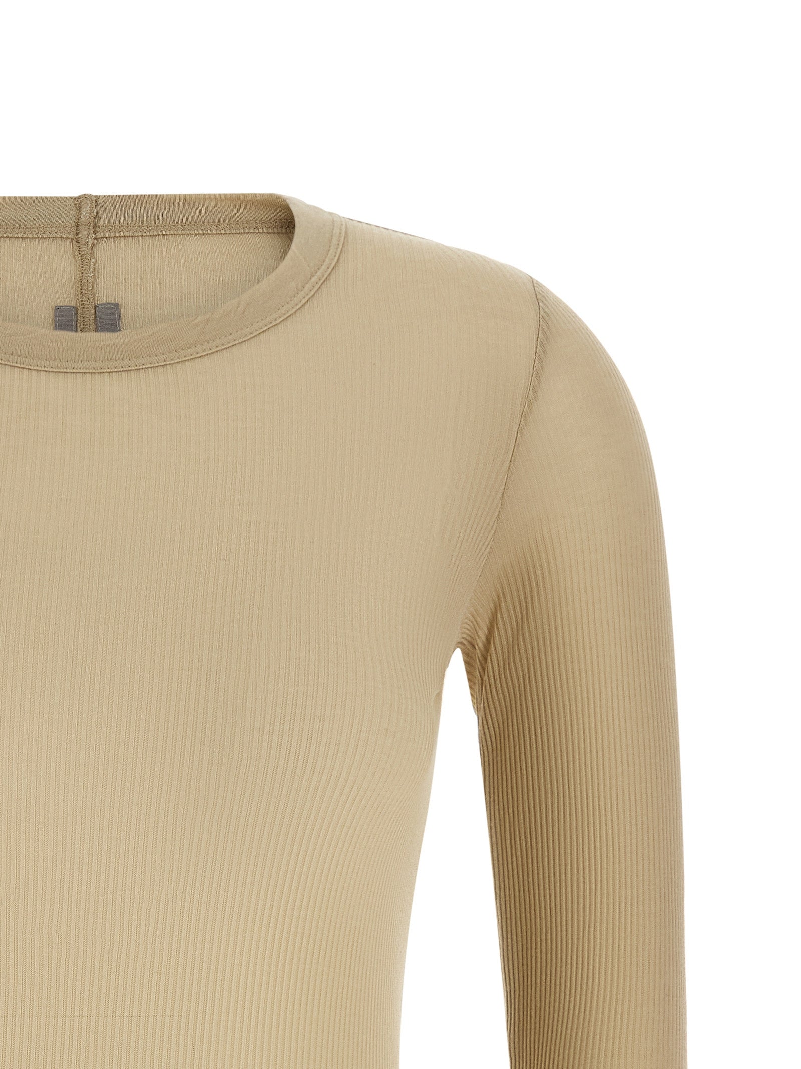 Rick Owens Beige Viscose Long Sleeve Women's T-Shirt