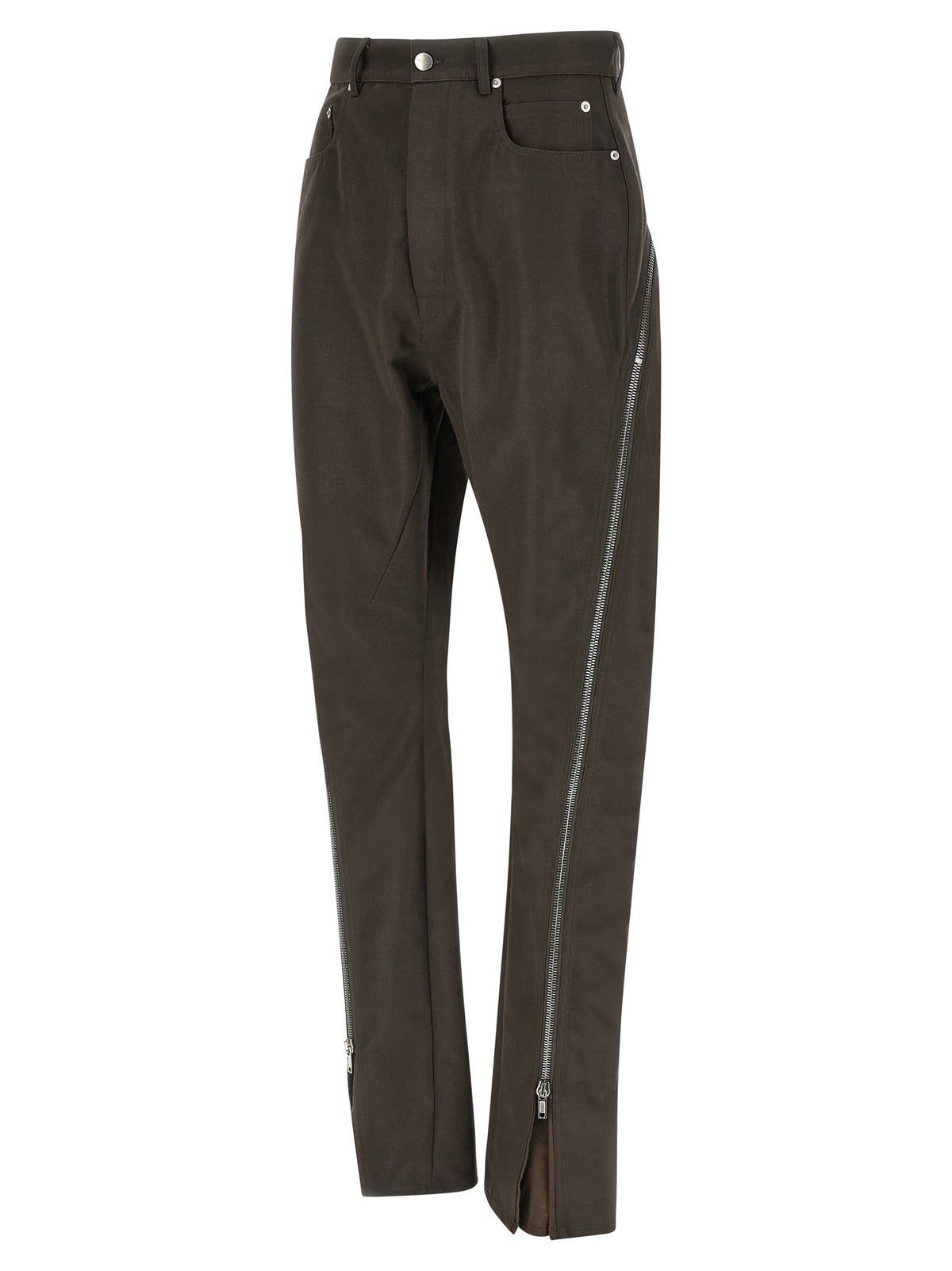 Rick Owens Brown Cotton Casual Men's Pants