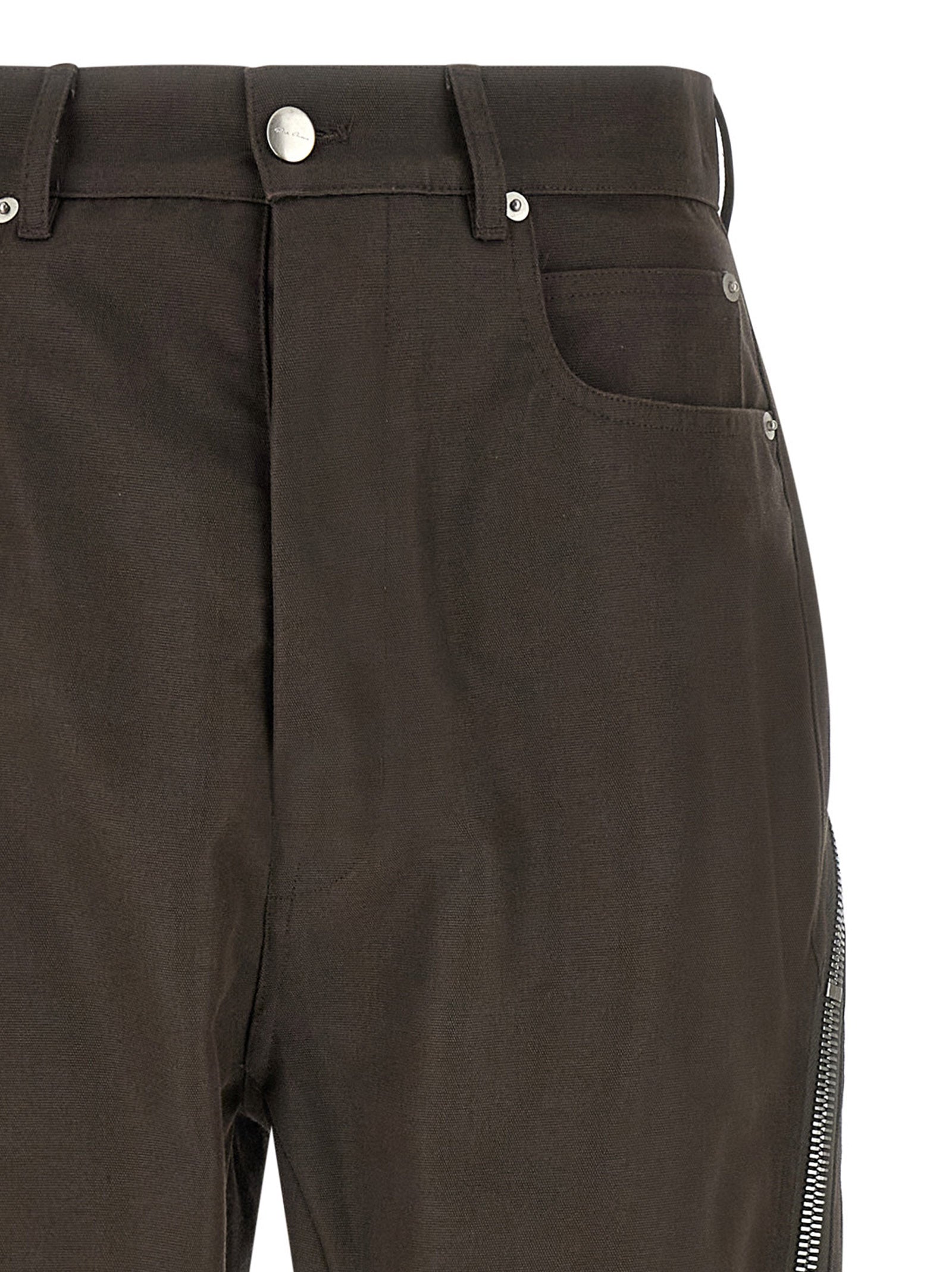 Rick Owens Brown Cotton Casual Men's Pants