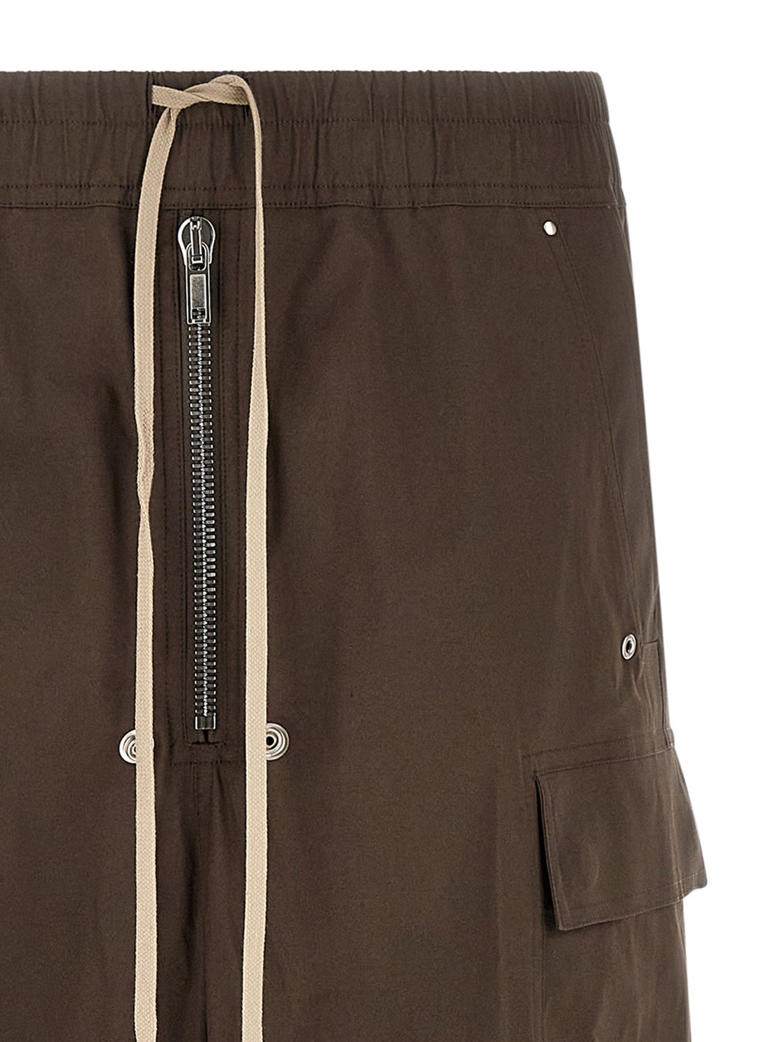 Rick Owens Brown Cotton Cargo Men's Pants